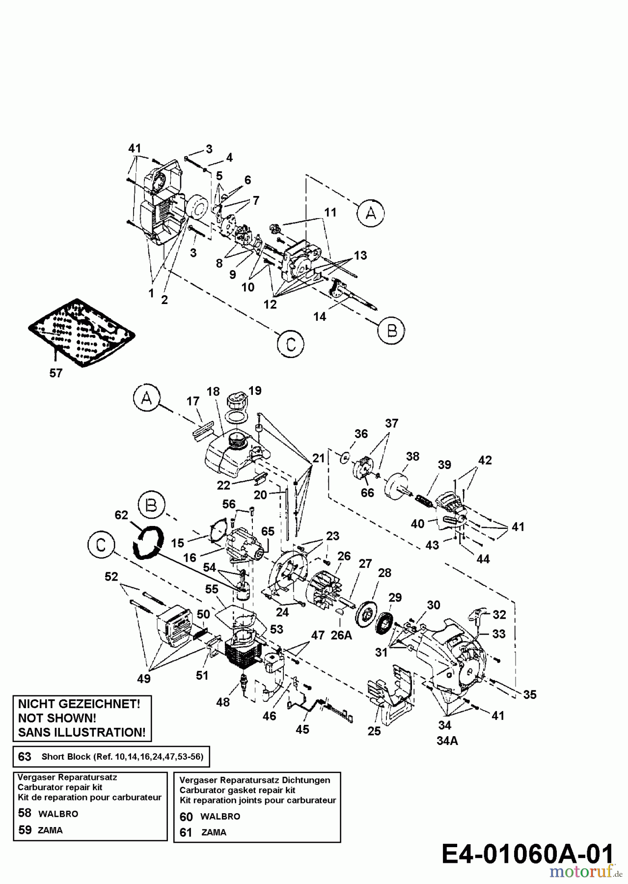  MTD Coupe bordures 725 41AD725G600  (2002) Moteur