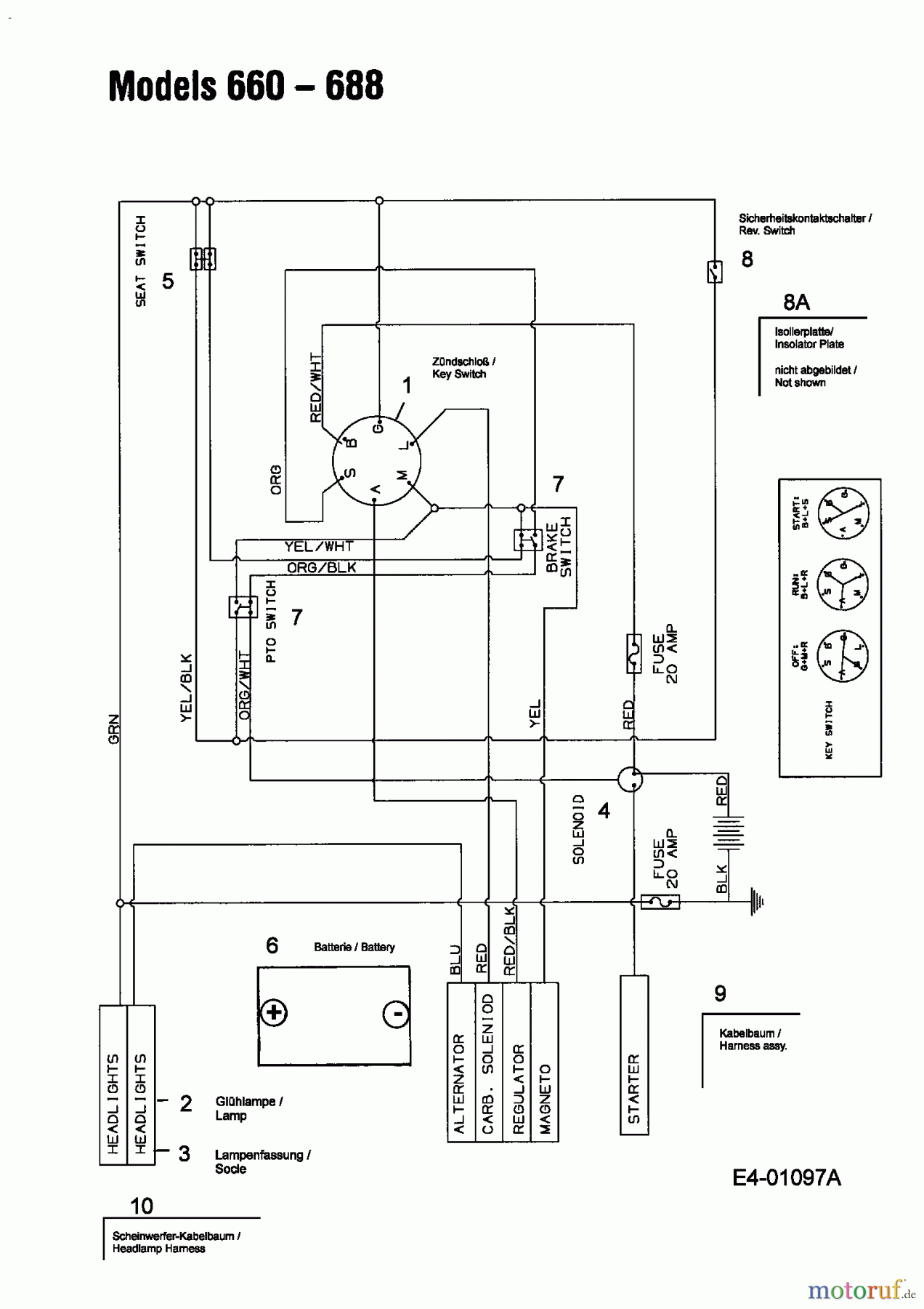  Mastercut Tracteurs de pelouse VI 145/107 13AA685G659  (2003) Plan électrique