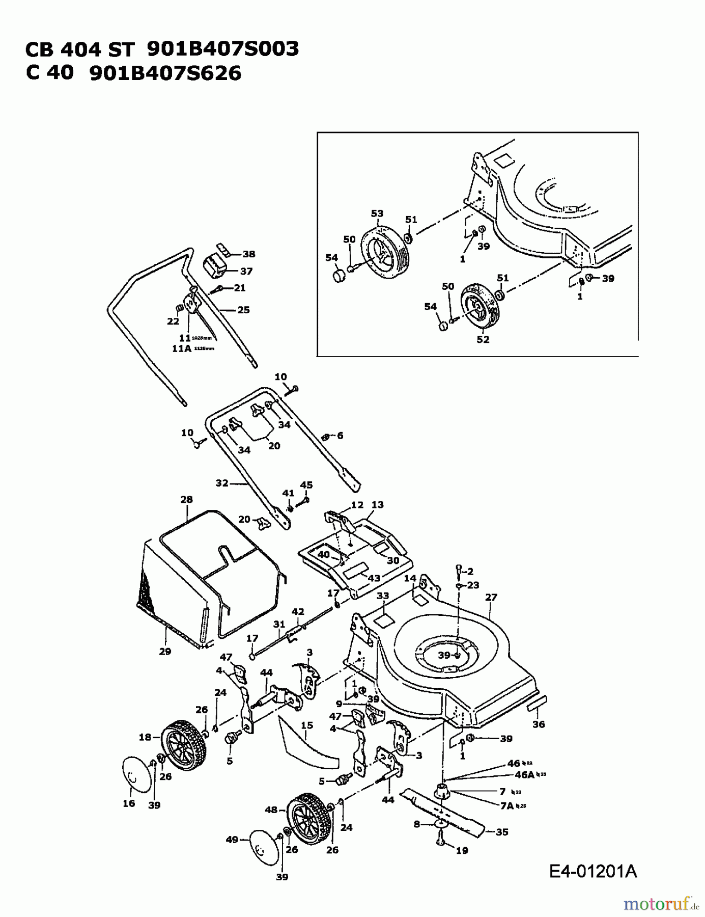  MTD Tondeuse thermique CB 424 PB 901B407S003  (1995) Machine de base