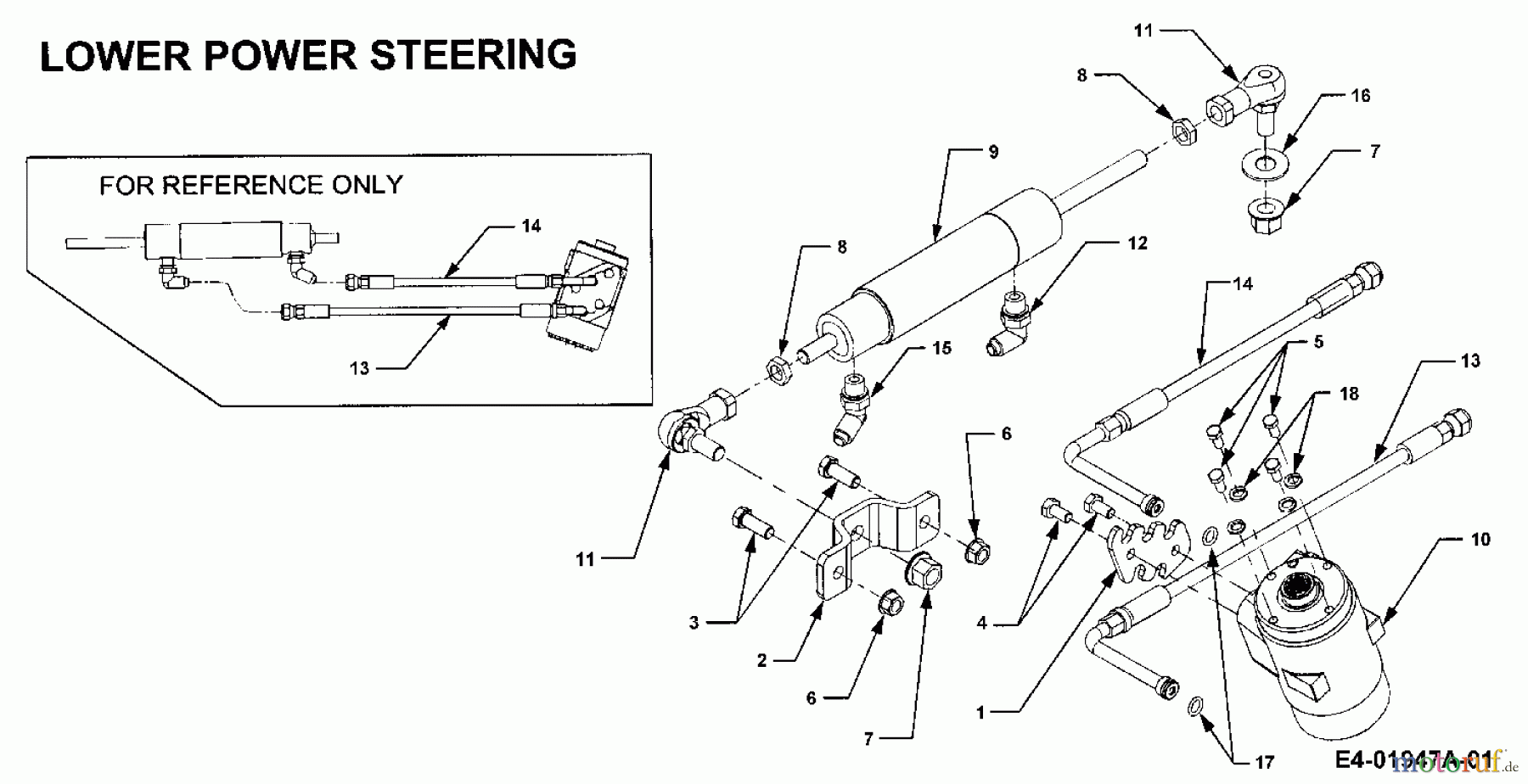  Cub Cadet Tracteurs de jardin HDS 3235 14A-672-603  (2002) Installation hydraulique system direction