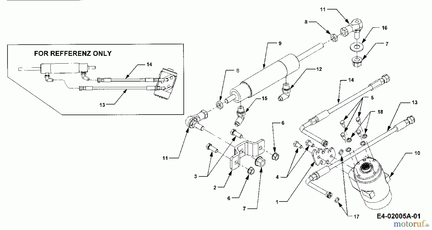  Cub Cadet Tracteurs de jardin HDS 3200 14A-652-603  (2001) Installation hydraulique system direction