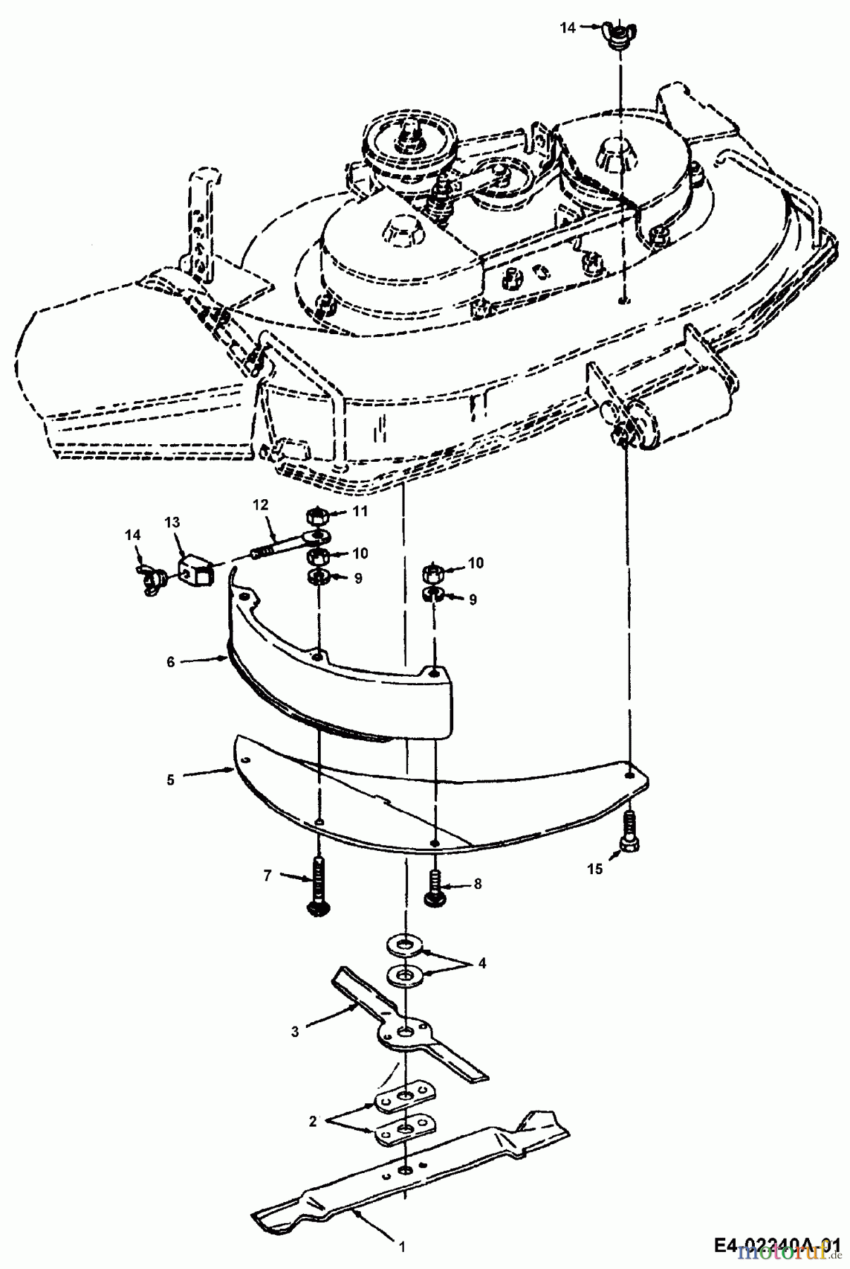  MTD Accèssoires Accèssoires tracteur de jardin et de pelouse Kits mulching pour CC série 2000 SD avec plateau de coupe 44