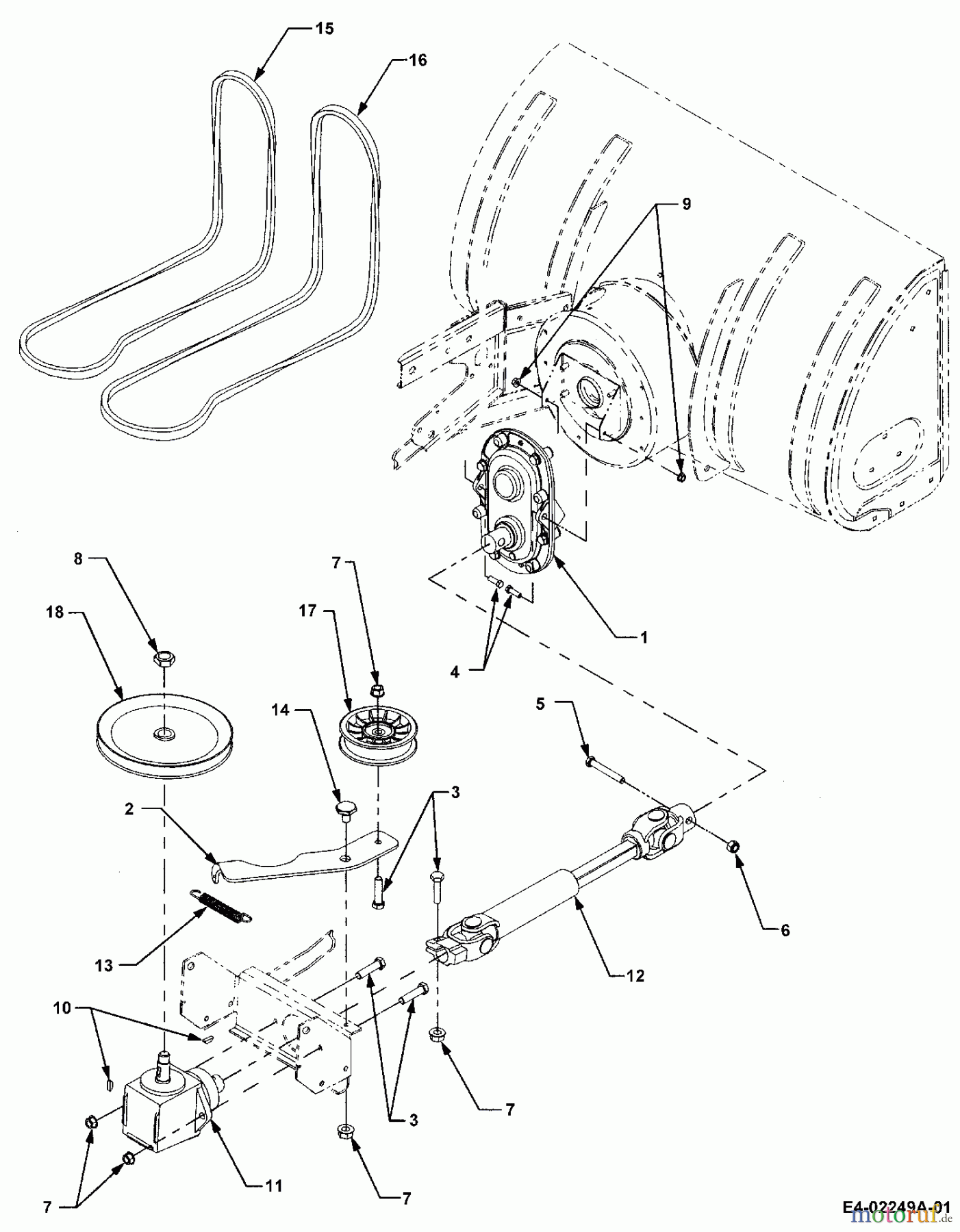  MTD Accèssoires Accèssoires tracteur de jardin et de pelouse Fraises à neige pour série CC 2000 SD (42