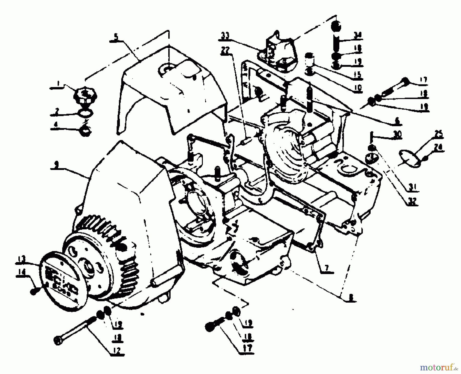  Echo Sägen, Kettensägen CS-60S - Echo Chainsaw, S/N: 001001 - 0059500 Crankcase