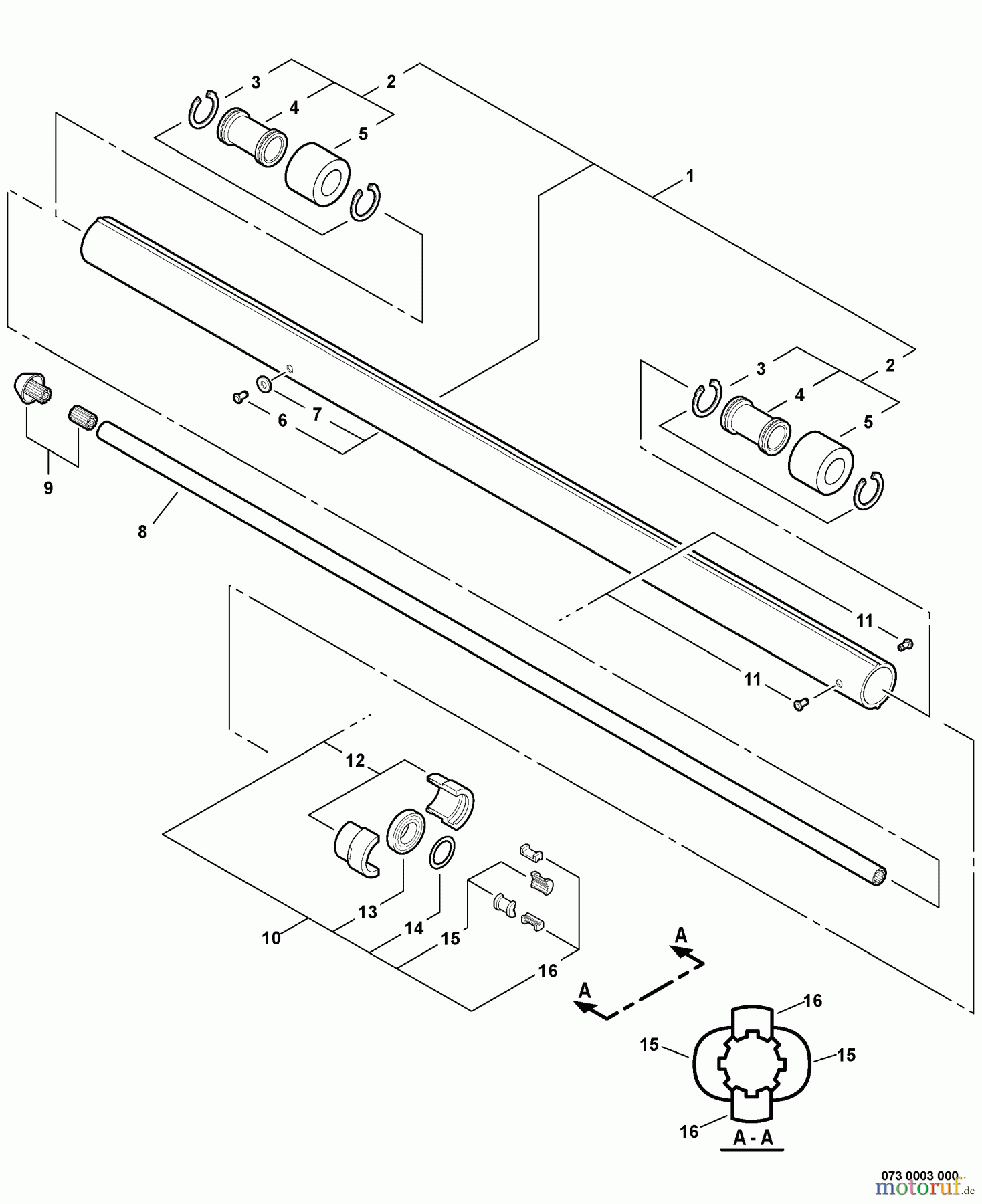  Echo Hochentaster PPT-260 - Echo Pole Saw / Pruner, S/N: E09113001001 - E09113999999 Main Pipe -- Upper