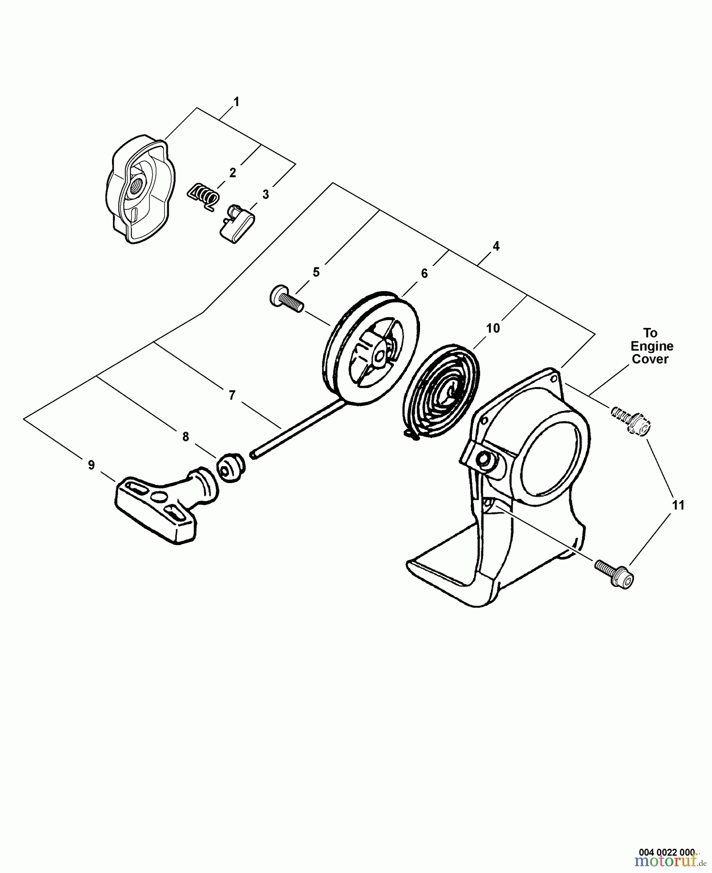  Echo Trimmer, Faden / Bürste SRM-211SB - Echo String Trimmer, S/N: 02001001 - 02999999 Starter -- Standard