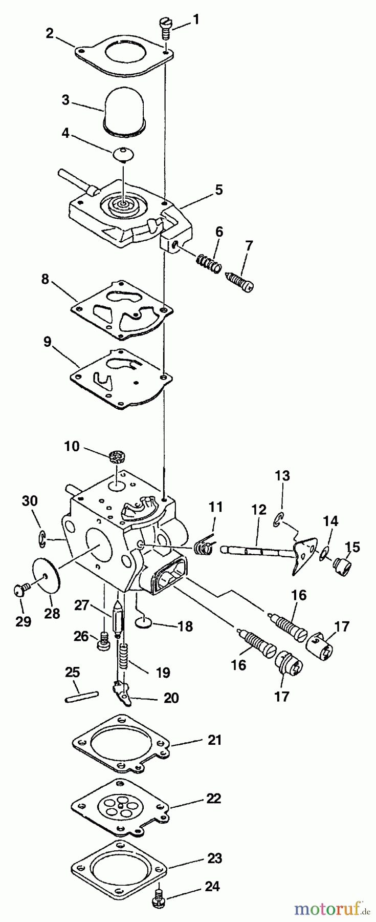  Echo Heckenscheren HCA-2400 - Echo Hedge Trimmer Carburetor  S/N: 005910_Up