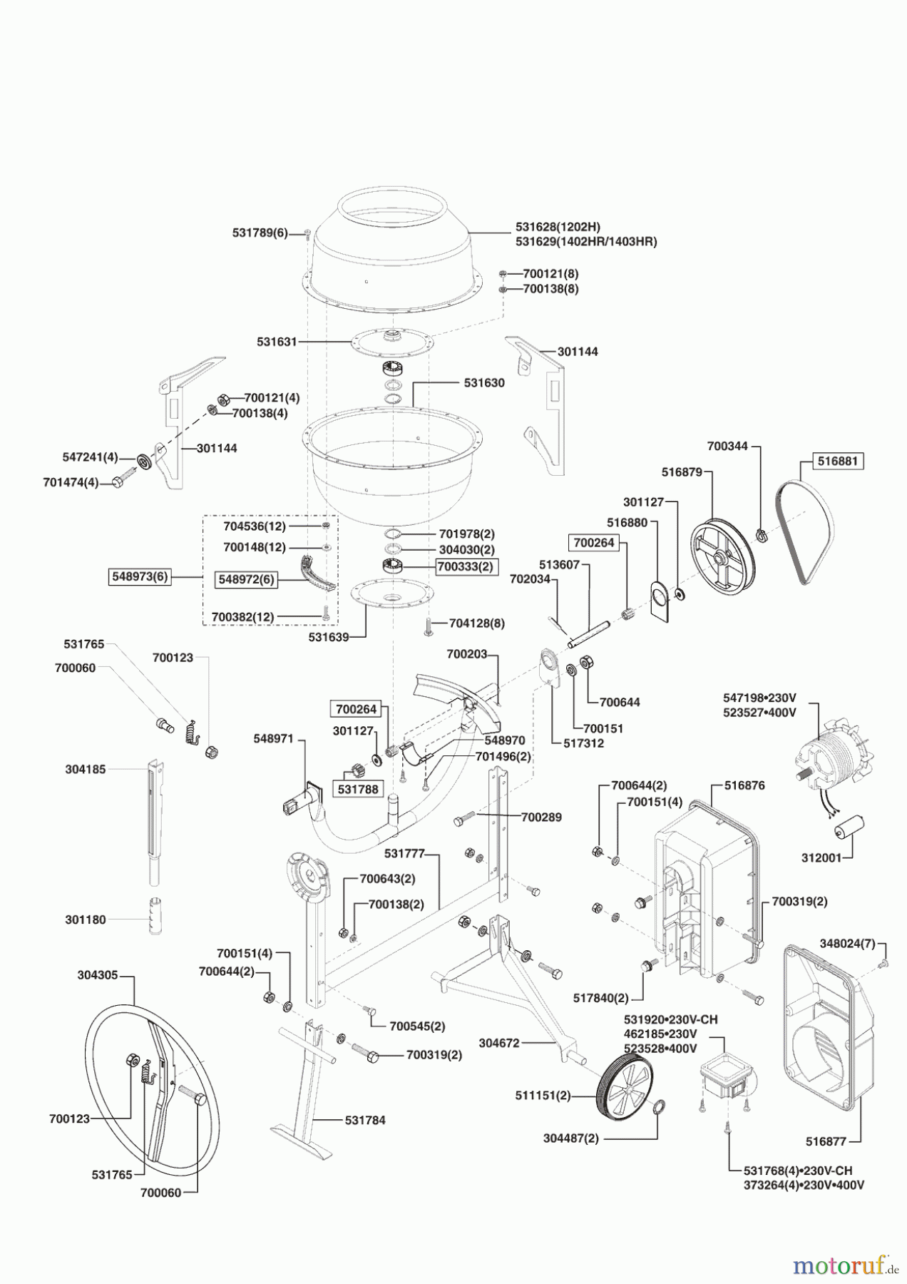  AL-KO Heimwerkertechnik Betonmörtelmaschinen TOP 1403 HR  01/2006 Seite 1