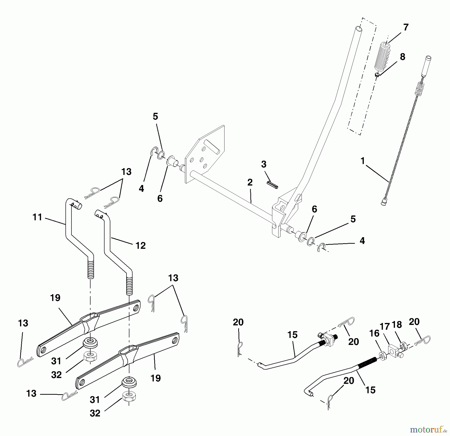  Husqvarna Rasen und Garten Traktoren YTH 1542 (954568526) (YTHK1542B) - Husqvarna Yard Tractor (2002-02 & After) Mower Lift