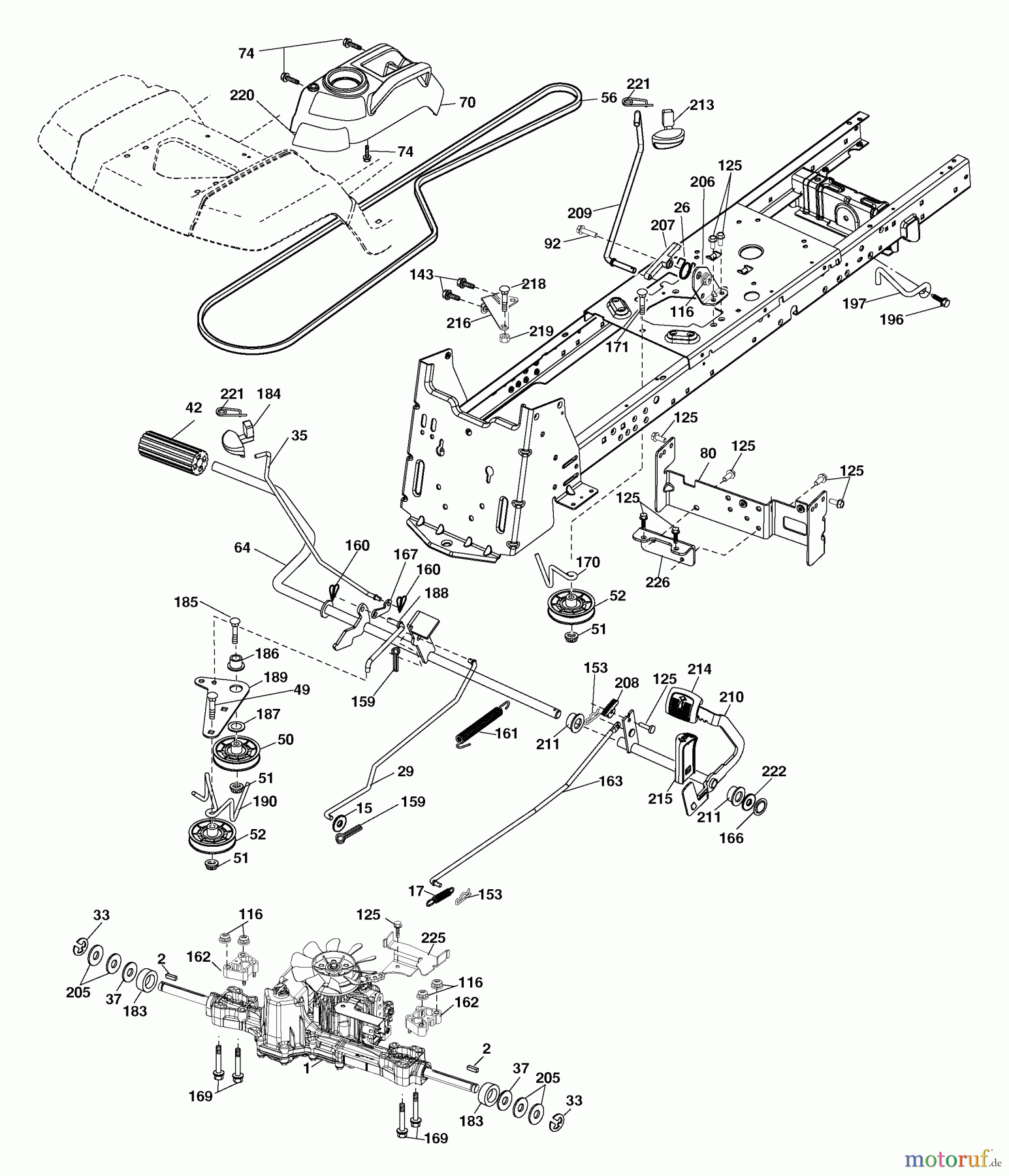  Husqvarna Rasen und Garten Traktoren YTH 1542XPT (96043000601) - Husqvarna Yard Tractor (2006-06 & After) Drive