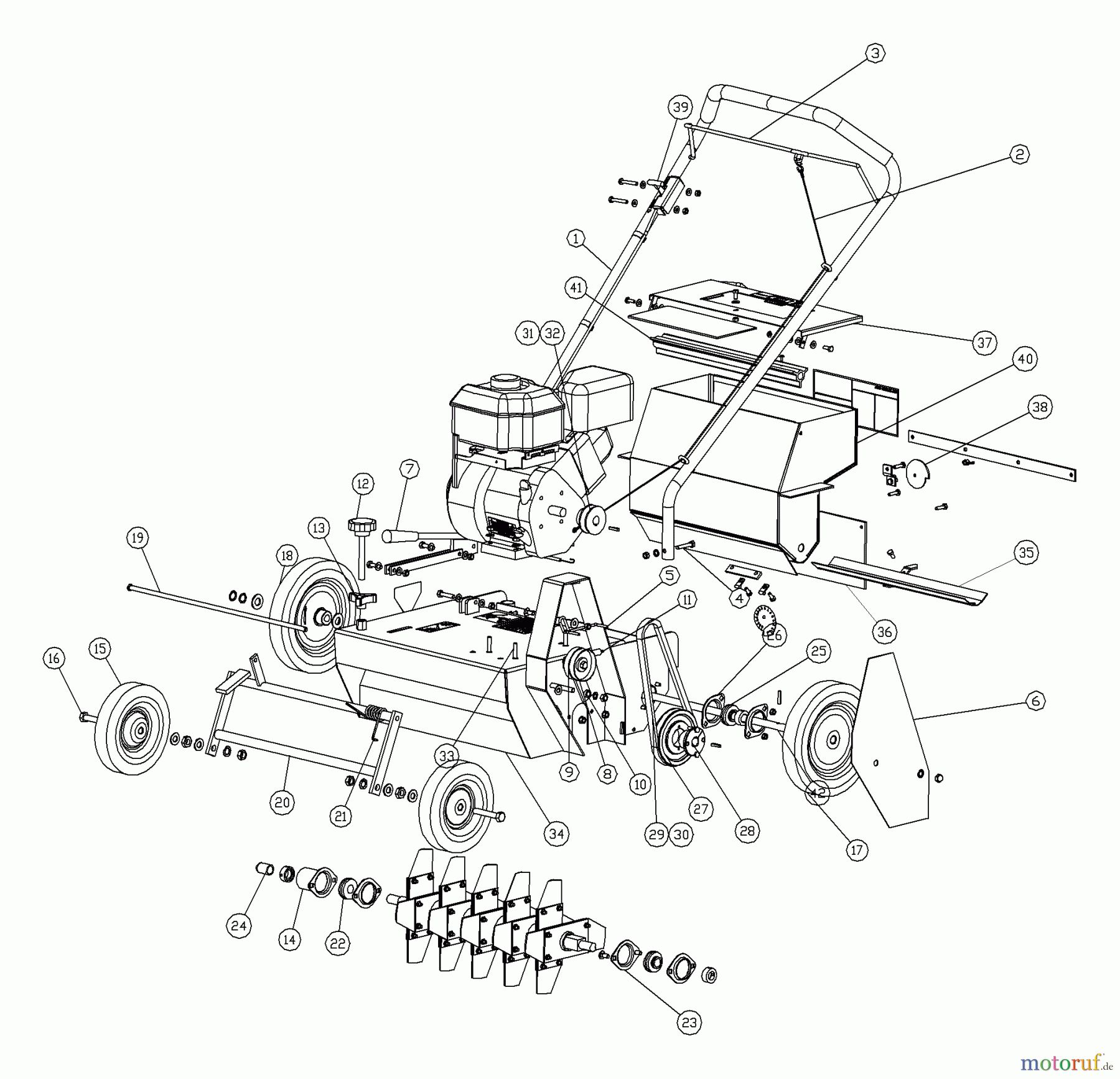  Husqvarna Belüfter / Vertikutierer / Rechen SD 18 (968981010) - Husqvarna Dethatcher (2000-12 & After) Seeder