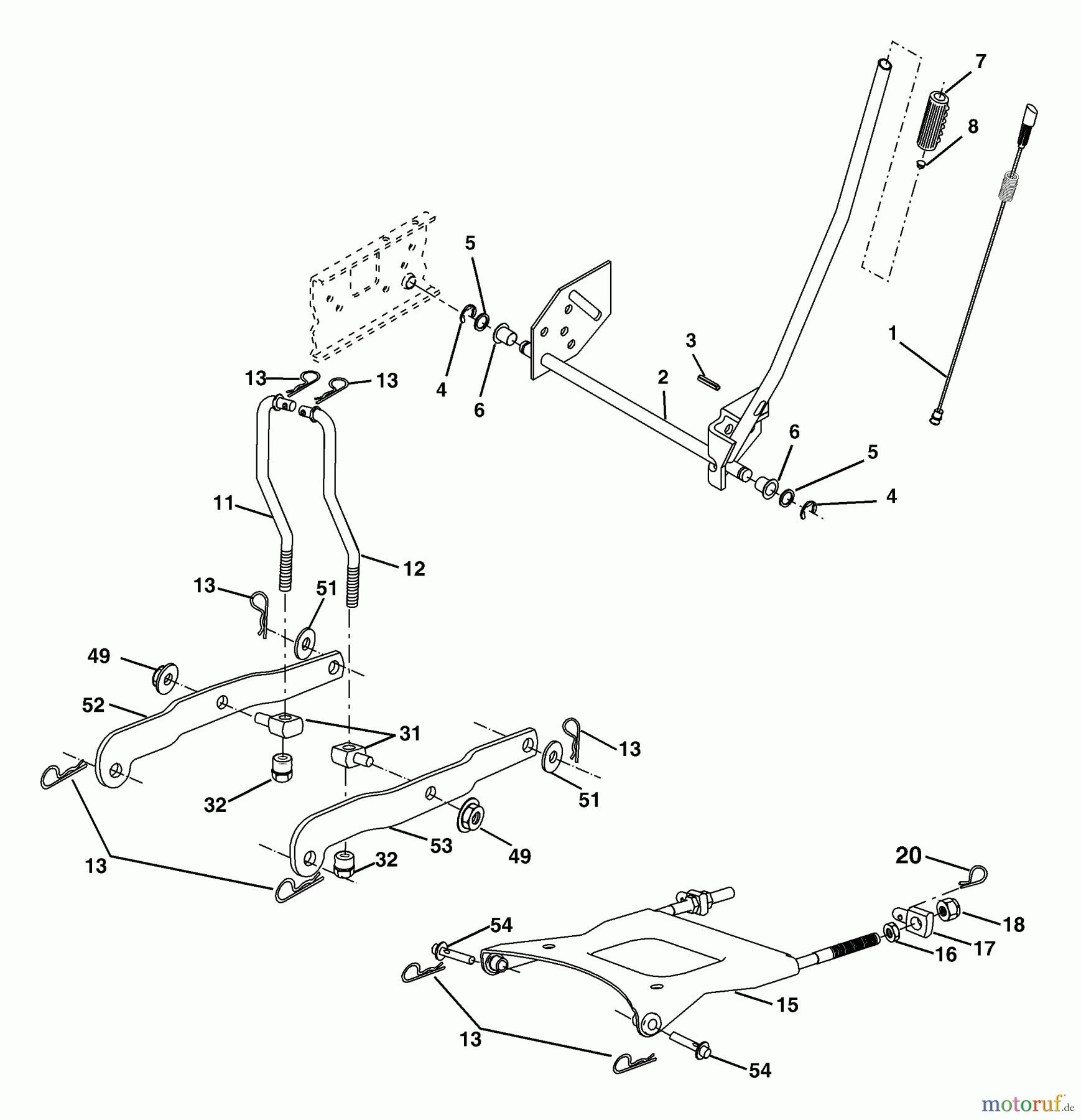  Husqvarna Rasen und Garten Traktoren YTH 2148 (954572035) (LO21H48G) - Husqvarna Yard Tractor (2004-04 to 2004-03) Mower Lift