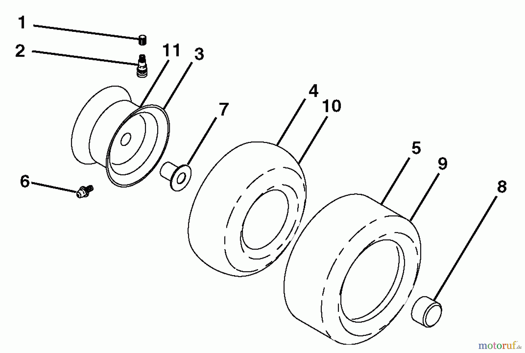  Husqvarna Rasen und Garten Traktoren YTH 2242T (917.279180) - Husqvarna Yard Tractor (2006-05 & After) (Sears Craftsman) Wheels And Tires