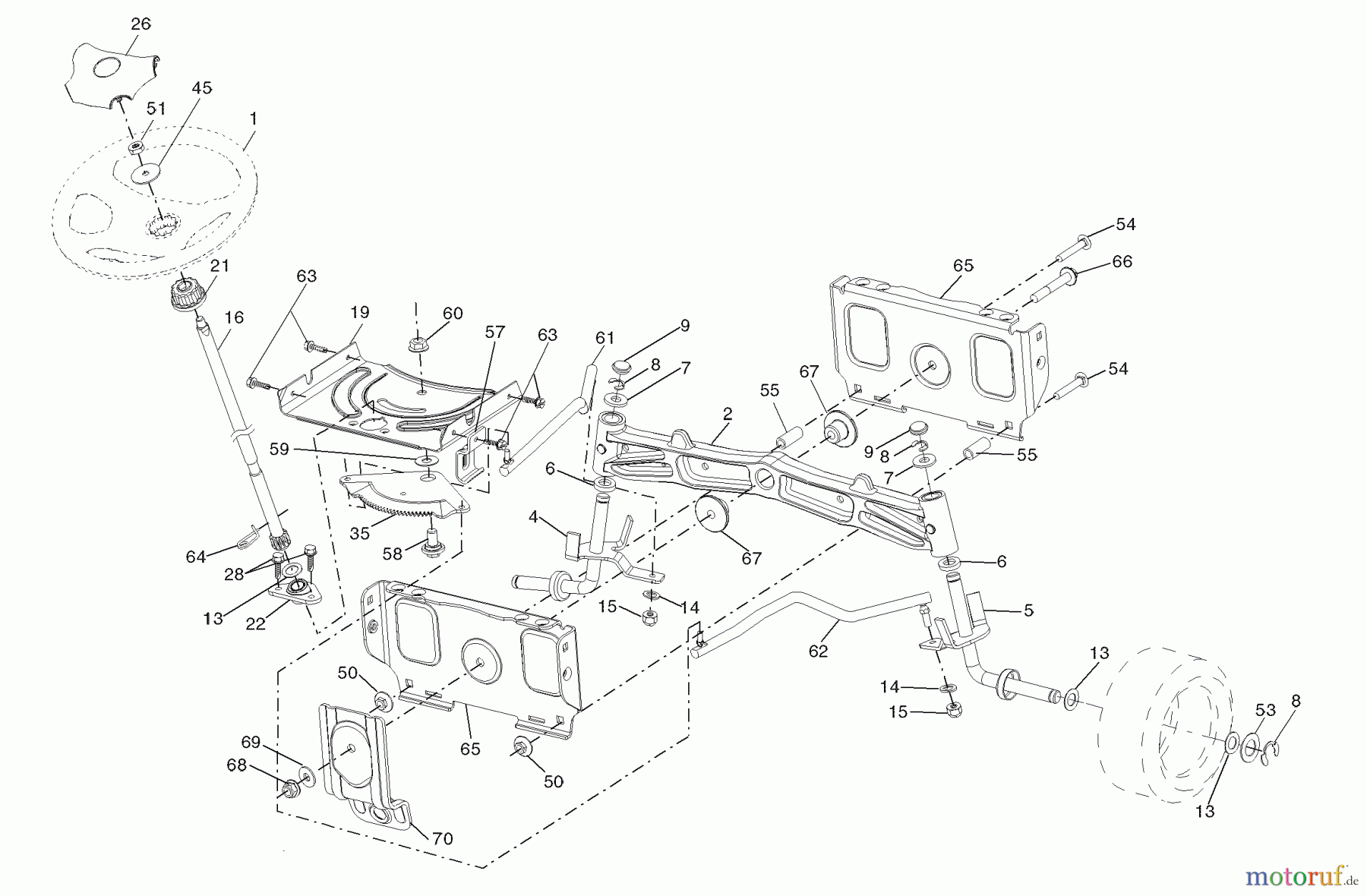  Husqvarna Rasen und Garten Traktoren YTH 2242T (96043002100) - Husqvarna Yard Tractor (2006-01 & After) Steering Assembly