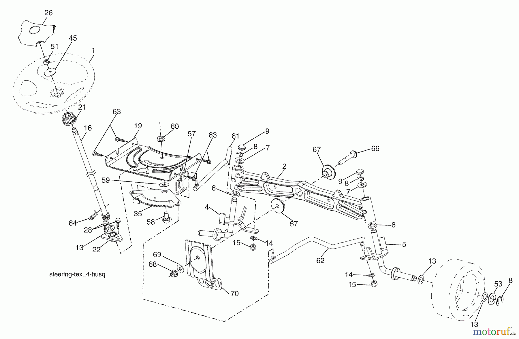  Husqvarna Rasen und Garten Traktoren YTH 2348 (917.289560) - Husqvarna Yard Tractor (2009-01 & After) (Sears Craftsman) Steering Assembly