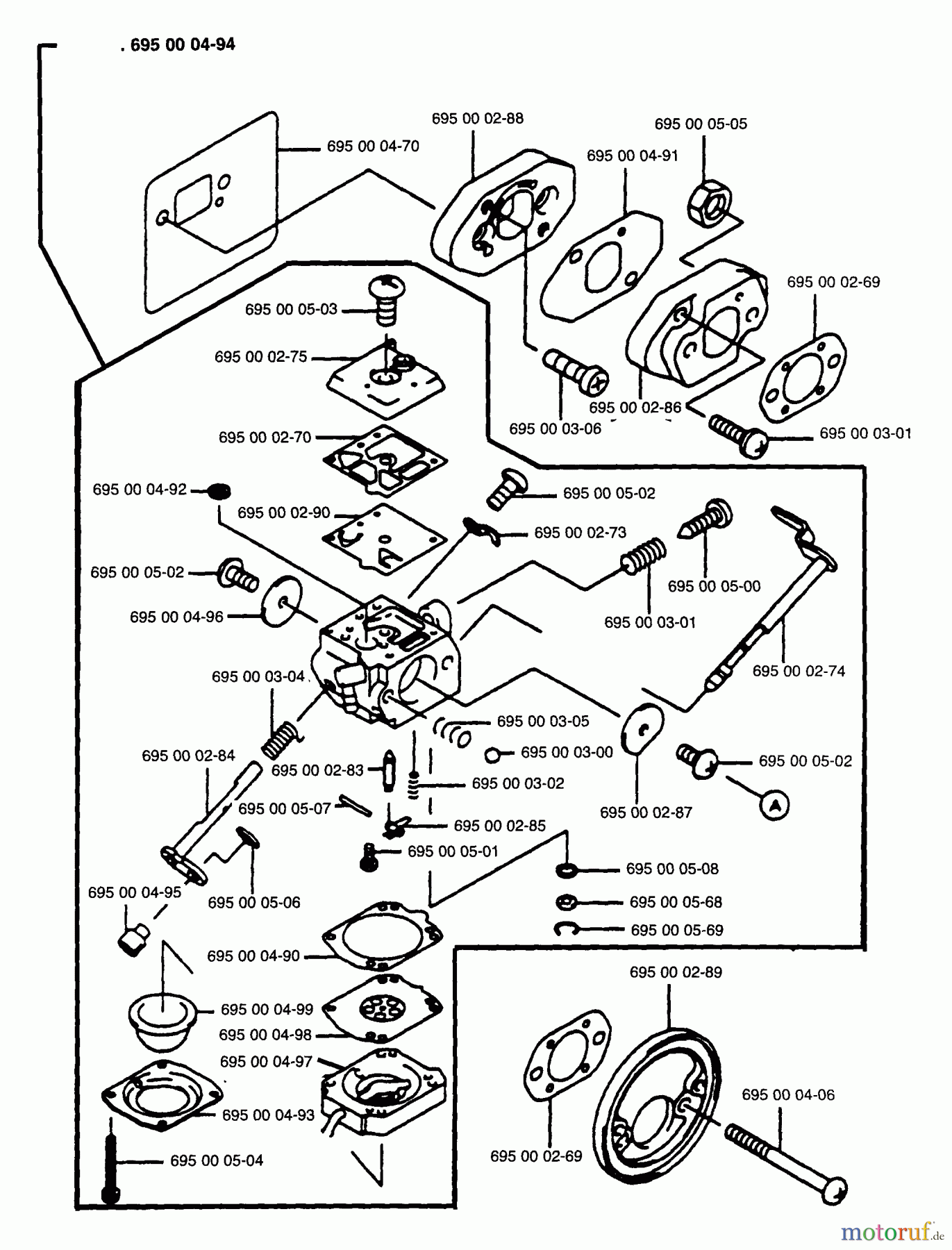  Husqvarna Bläser / Sauger / Häcksler / Mulchgeräte 140 BC - Husqvarna Backpack Blower (1997-04 & After) Carburetor Parts