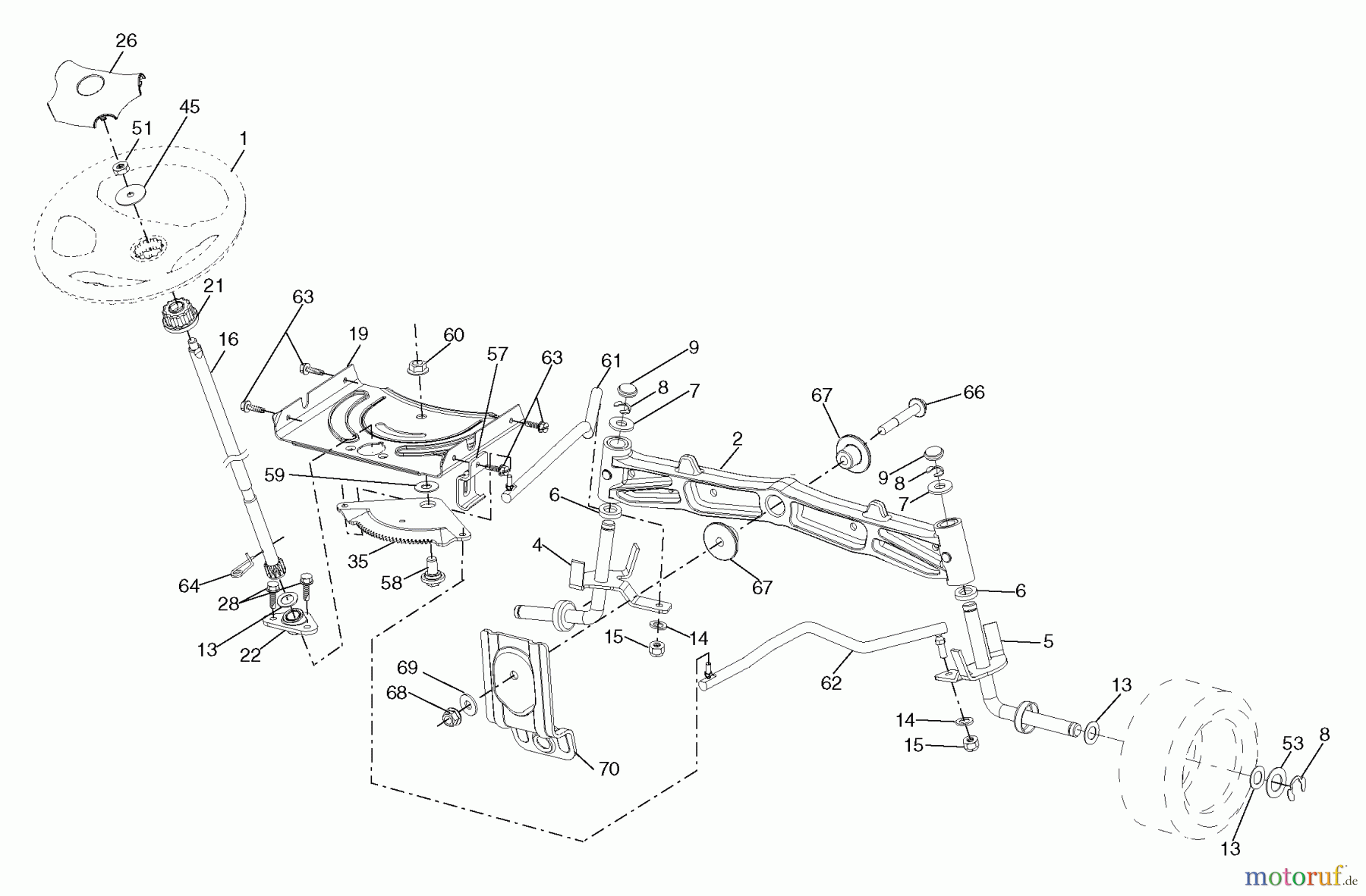  Husqvarna Rasen und Garten Traktoren YTH 2348 (96043003500) - Husqvarna Yard Tractor (2006-11 & After) Steering Assembly