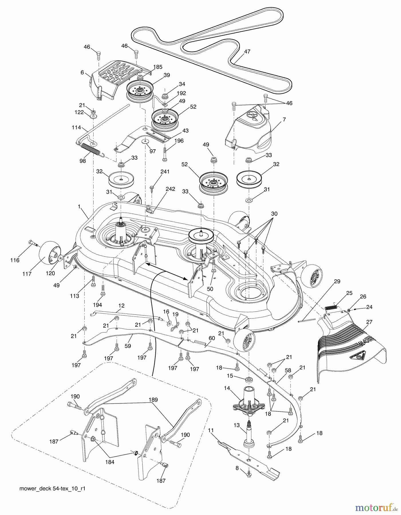  Husqvarna Rasen und Garten Traktoren YTH 2454 (96043005402) - Husqvarna Yard Tractor (2008-12 & After) Mower Deck