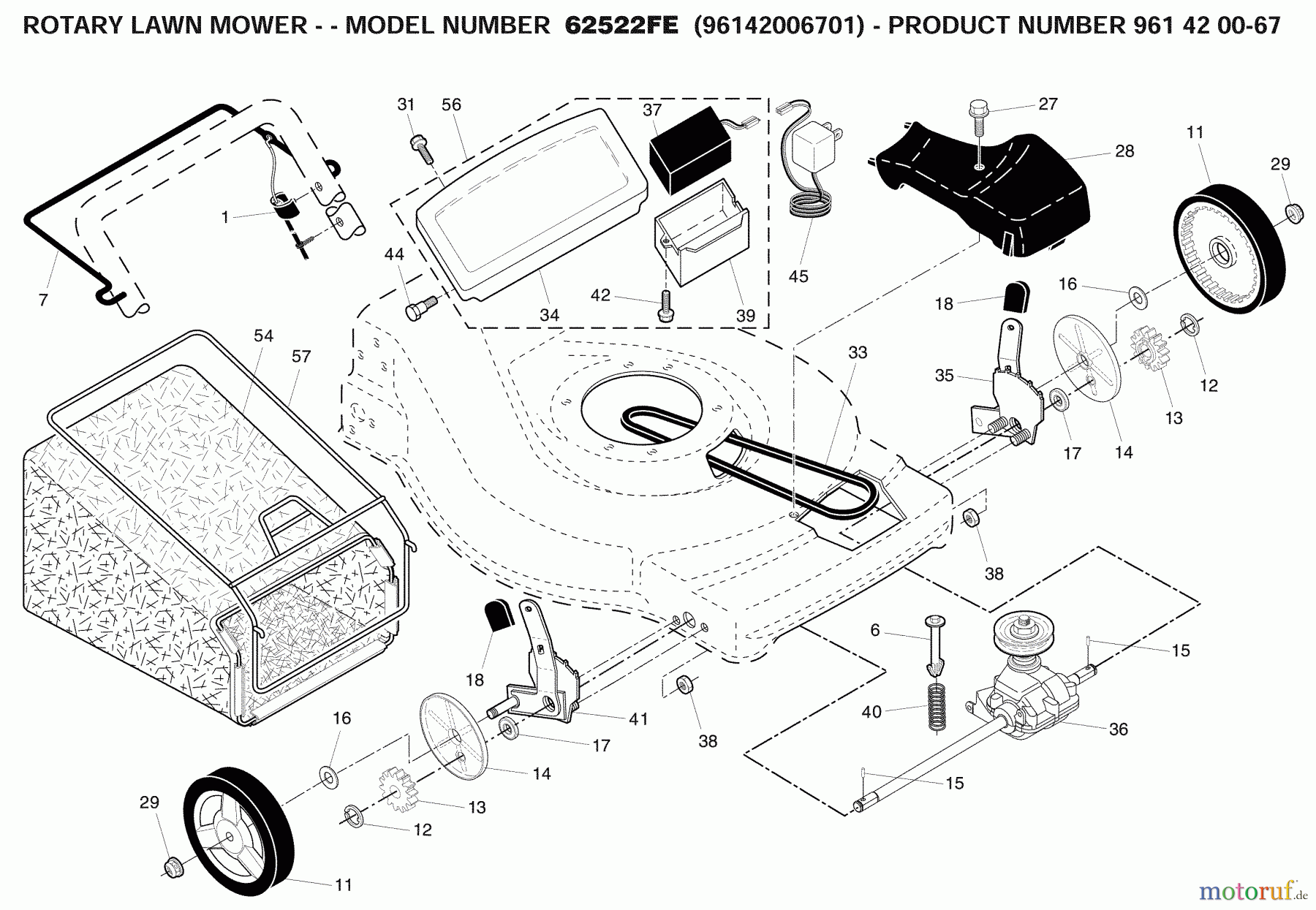  Husqvarna Rasenmäher 62522 FE (96142006701) - Husqvarna Walk-Behind Mower (2009-03 & After) Repair Parts #2