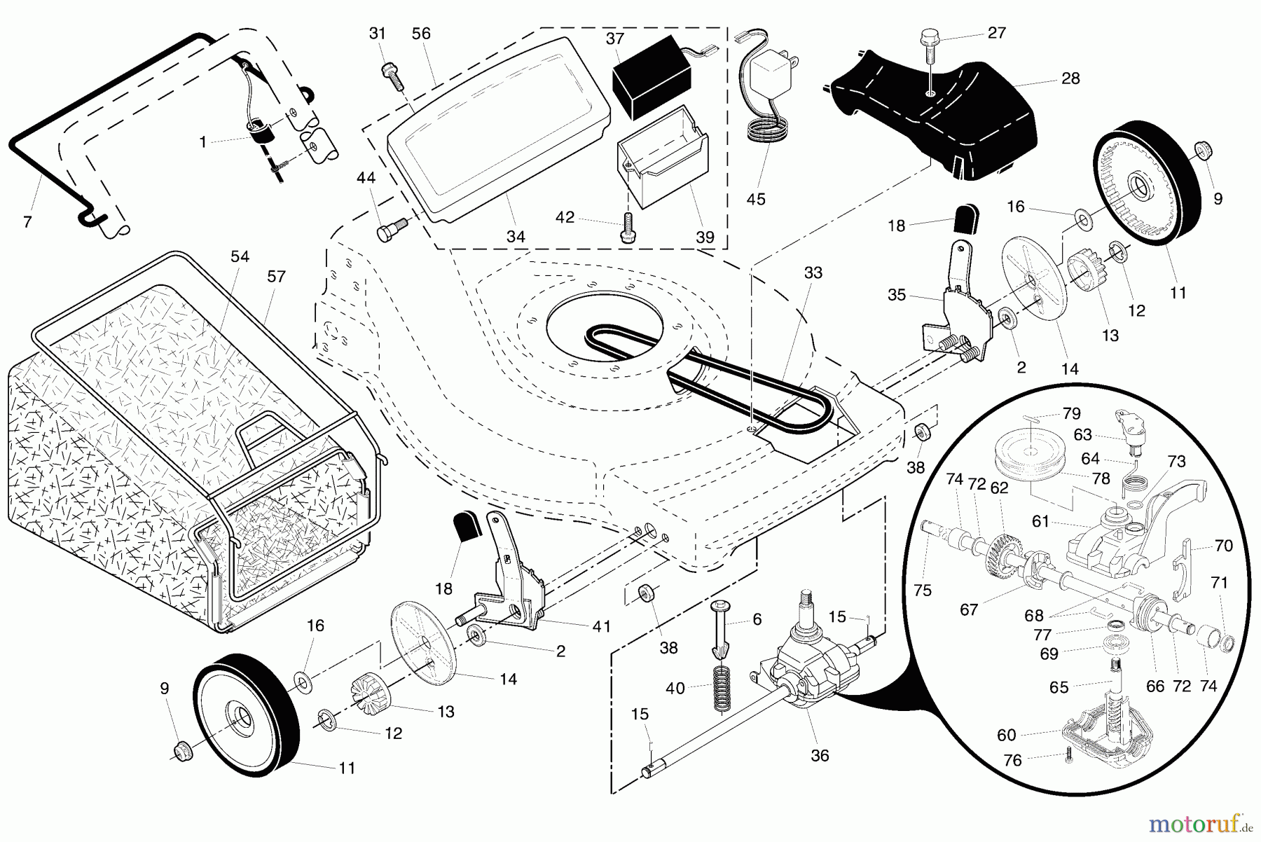  Husqvarna Rasenmäher 65022 ES (96143002301) - Husqvarna Walk-Behind Mower (2007-08 & After) Repair Parts (B)