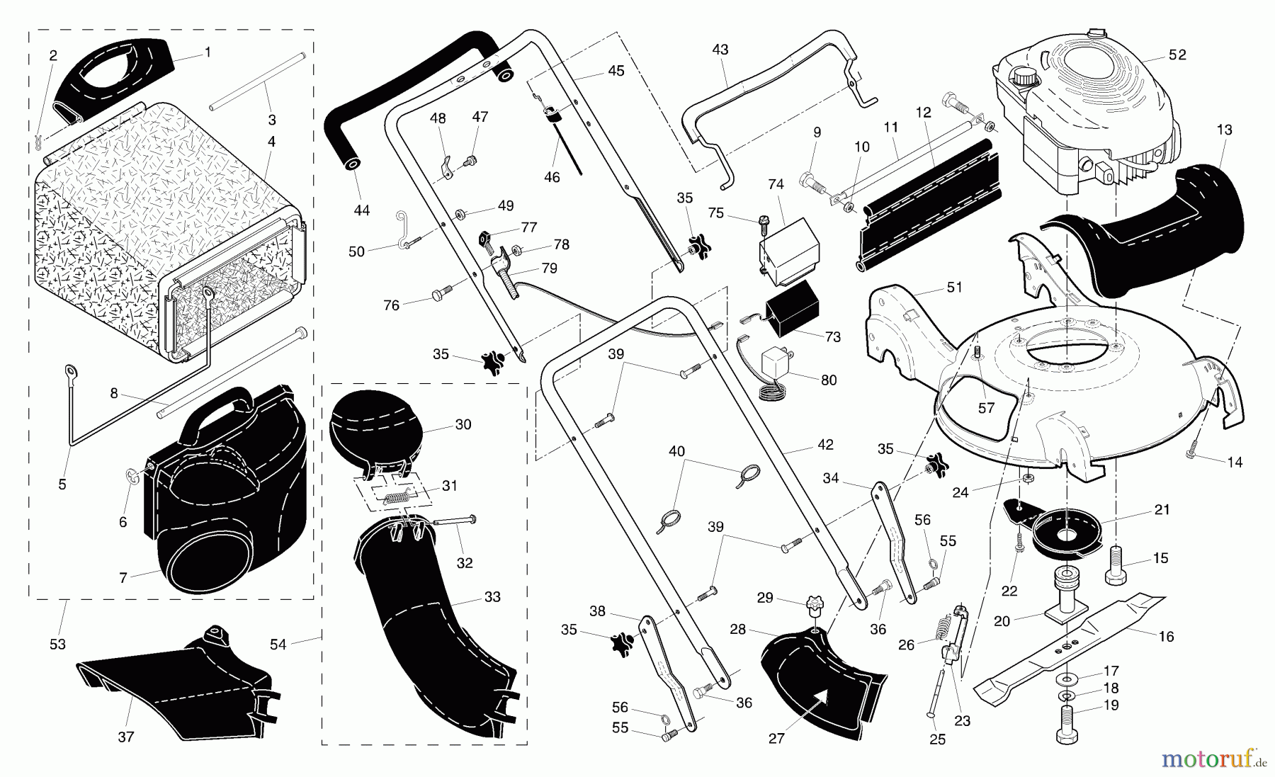  Husqvarna Rasenmäher 917.375950 - Husqvarna Walk-Behind Mower (2005-01 & After) (Sears Craftsman) Handle & Deck Assembly