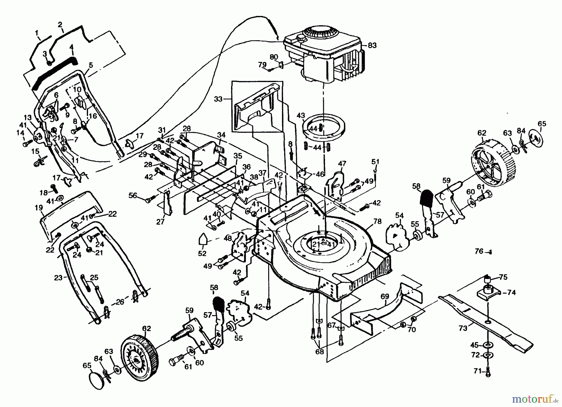  Husqvarna Rasenmäher H56 SRQD (954055011) - Husqvarna Walk-Behind Mower (1992-01 to 1992-12) 22