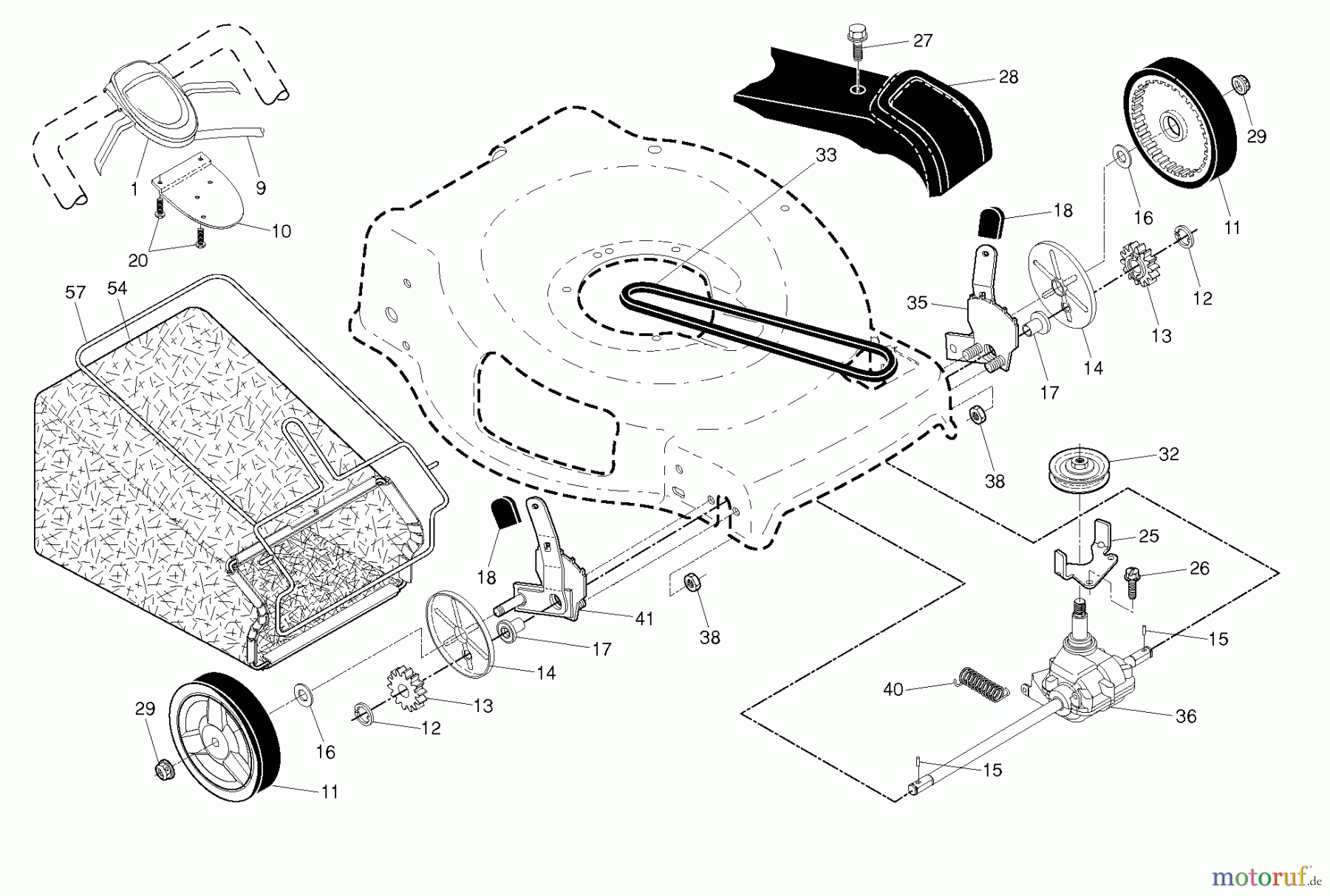  Husqvarna Rasenmäher HU 600F (376971) - Husqvarna Walk-Behind Mower (2011-01 & After) DRIVE