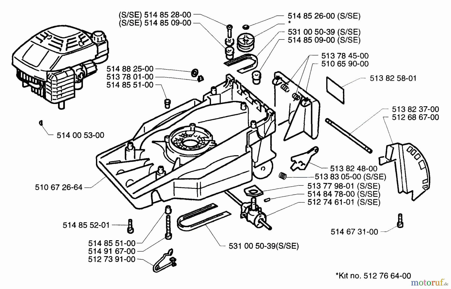  Husqvarna Rasenmäher Royal 43 S - Husqvarna Walk-Behind Mower (1997-04 & After) Motor Mount Assembly