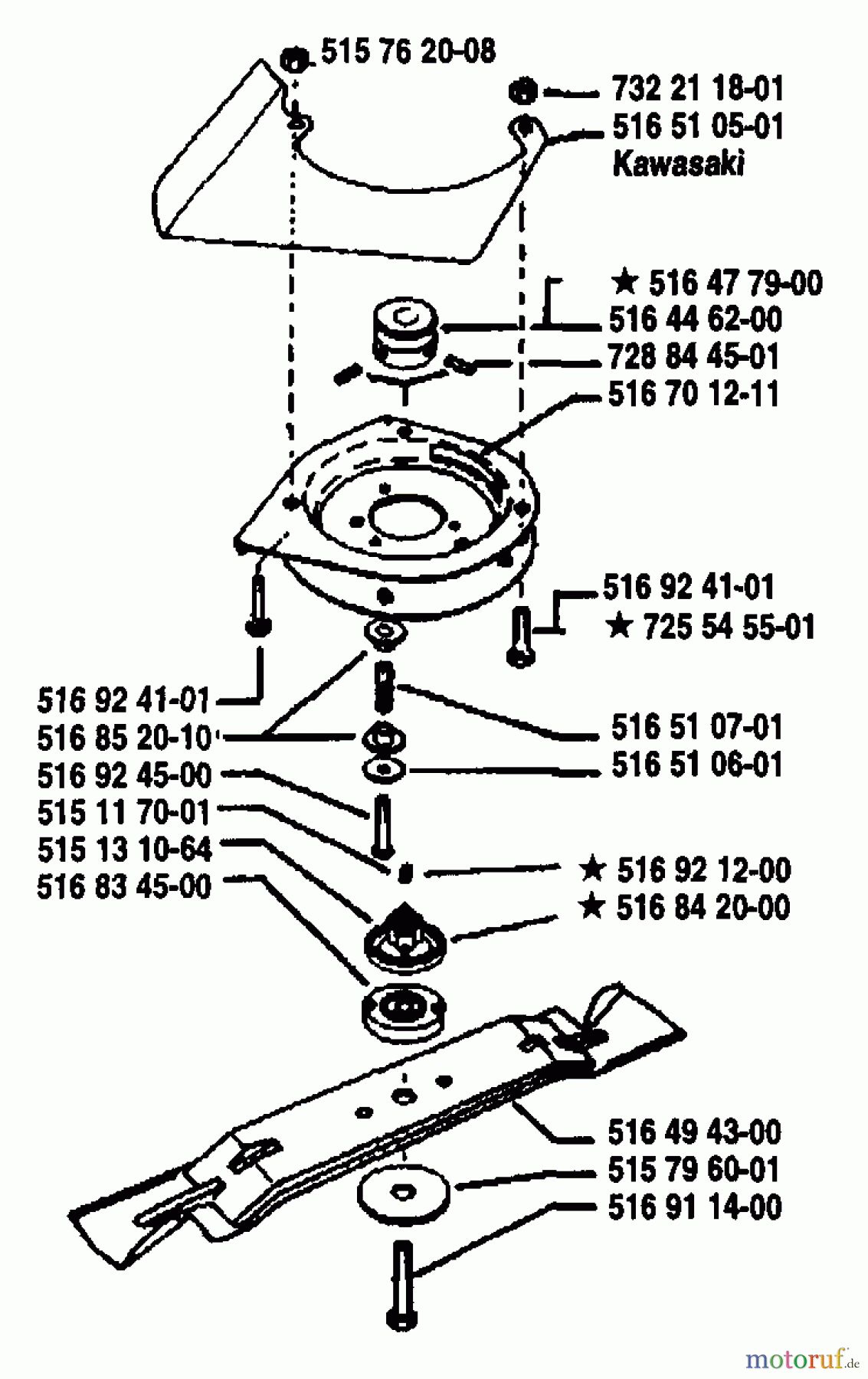  Husqvarna Rasenmäher Royal 53 SE - Husqvarna Walk-Behind Mower (1990-06 to 1992-04) Blade Assembly