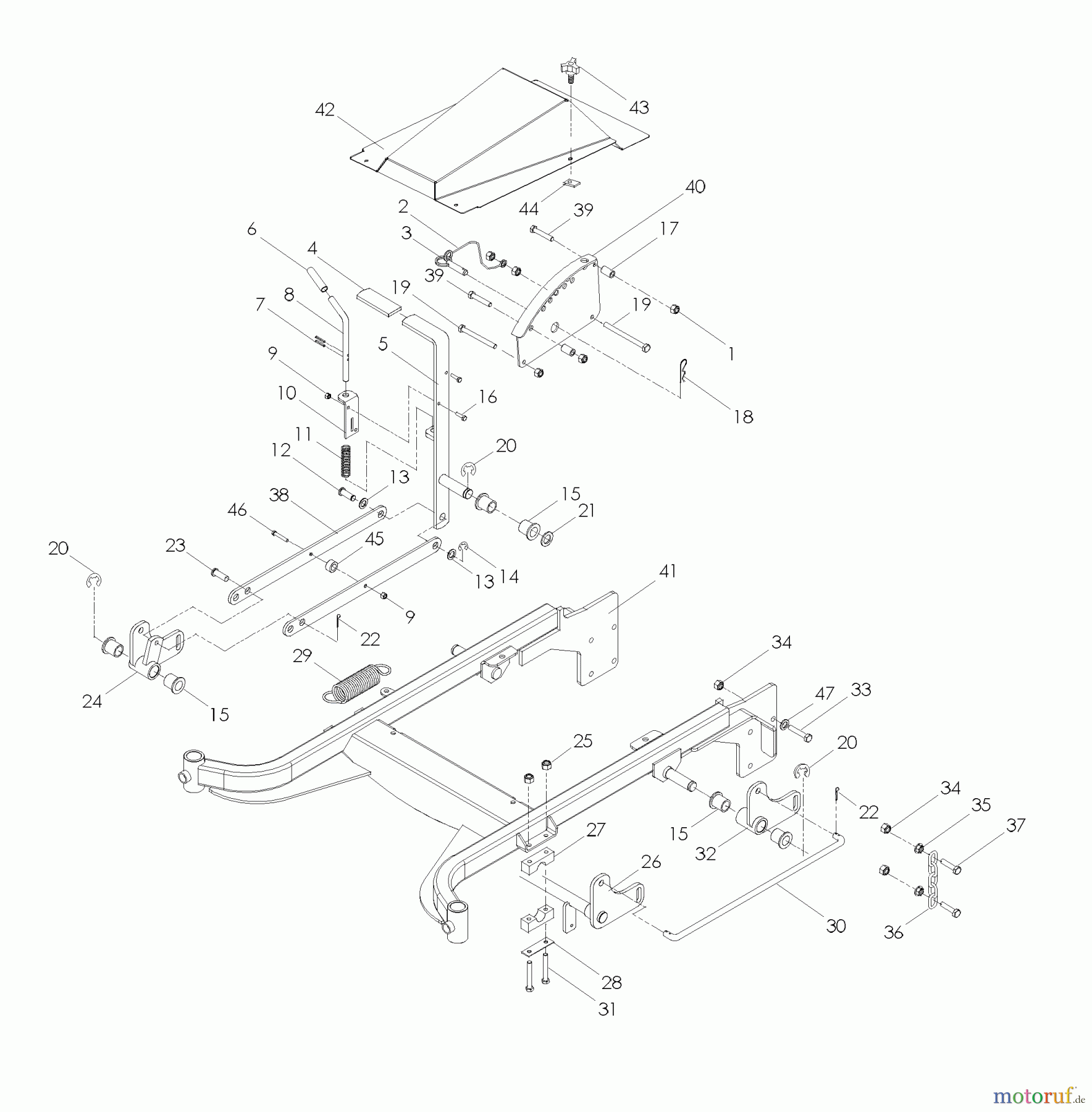  Husqvarna Rasenmäher für Großflächen WH 4817EFQ (968999252) - Husqvarna Wide-Area Walk-Behind Mower (2006-12 to 2008-07) Frame