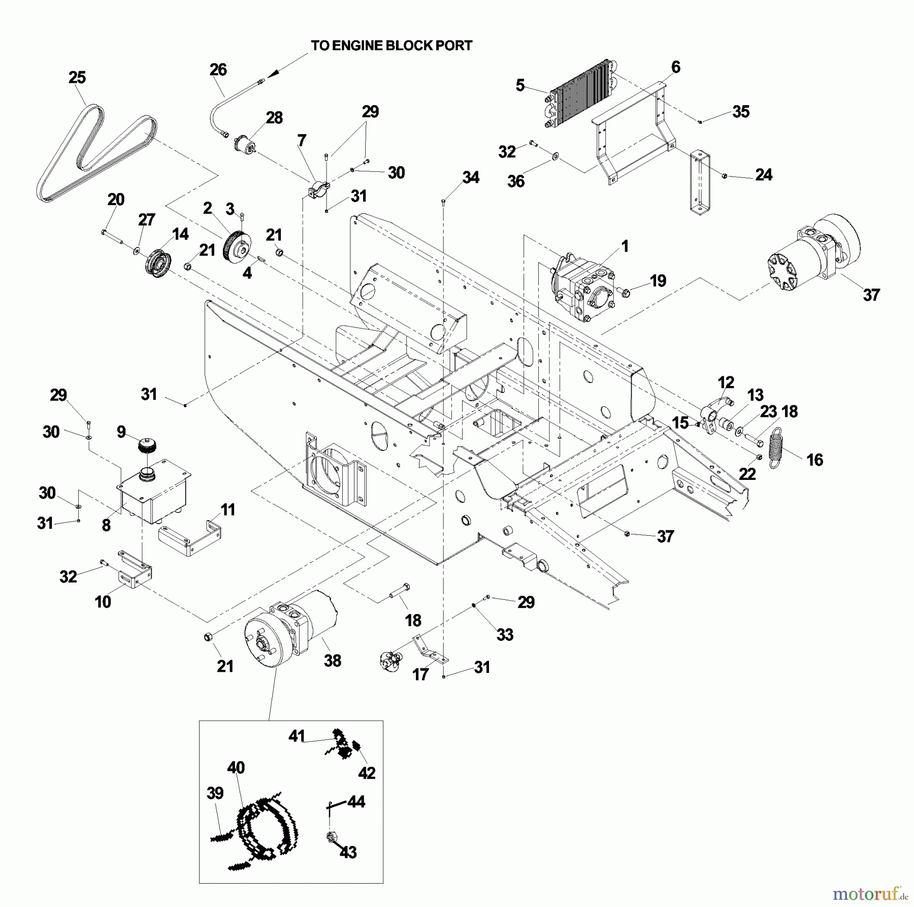  Husqvarna Nullwendekreismäher, Zero-Turn BZ 7234 D (968999216) - Husqvarna Zero-Turn Mower (2003-03 to 2004-10) Hydraulic Assembly