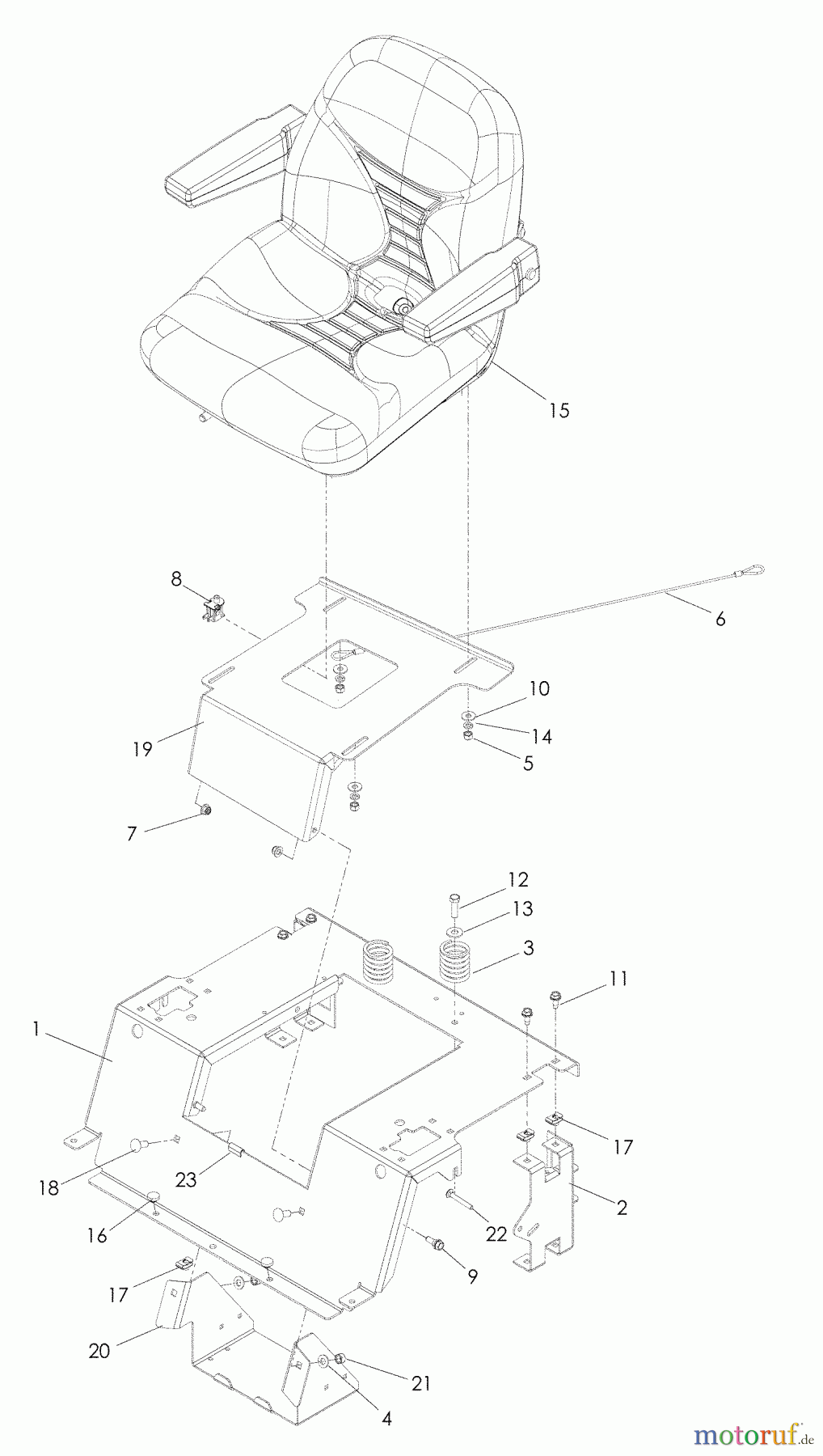  Husqvarna Nullwendekreismäher, Zero-Turn EZ 4824 K (965880301) - Husqvarna Zero-Turn Mower (2009-01 & After) Seat