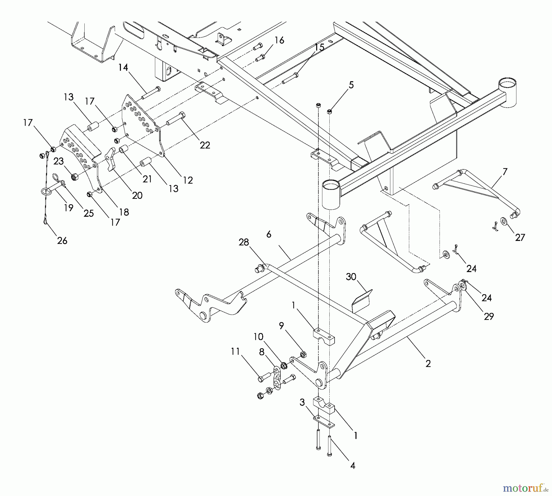  Husqvarna Nullwendekreismäher, Zero-Turn EZ 4824 BF (968999697) - Husqvarna Zero-Turn Mower (2008-08 & After) Mower Lift / Deck Lift