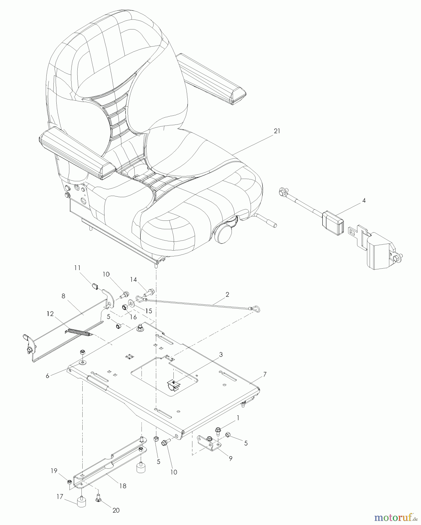  Husqvarna Nullwendekreismäher, Zero-Turn iZ 4217 C (968999750) - Husqvarna Zero-Turn Mower (2007-09 & After) Seat