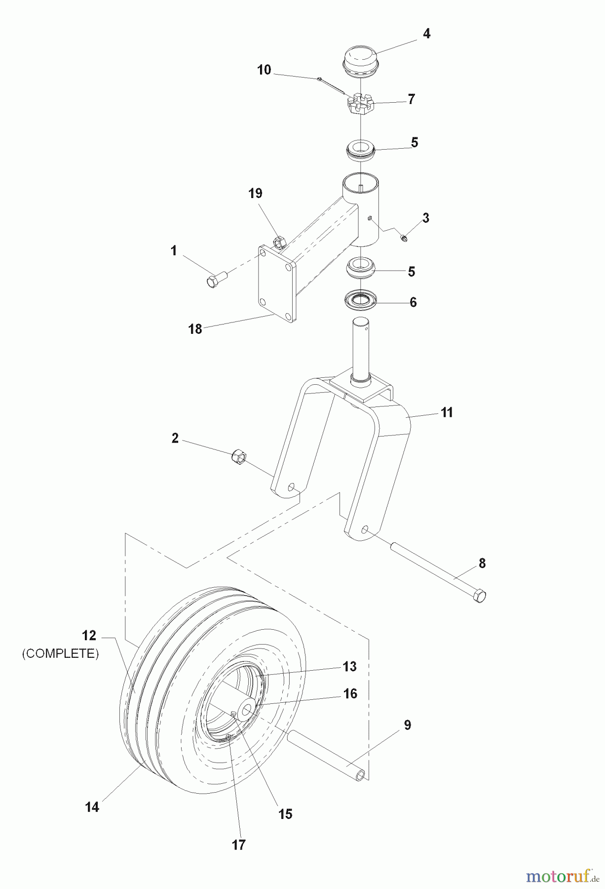  Husqvarna Nullwendekreismäher, Zero-Turn iZ 4217 TSKAA (968999254) - Husqvarna Zero-Turn Mower (2007-04 & After) Casters