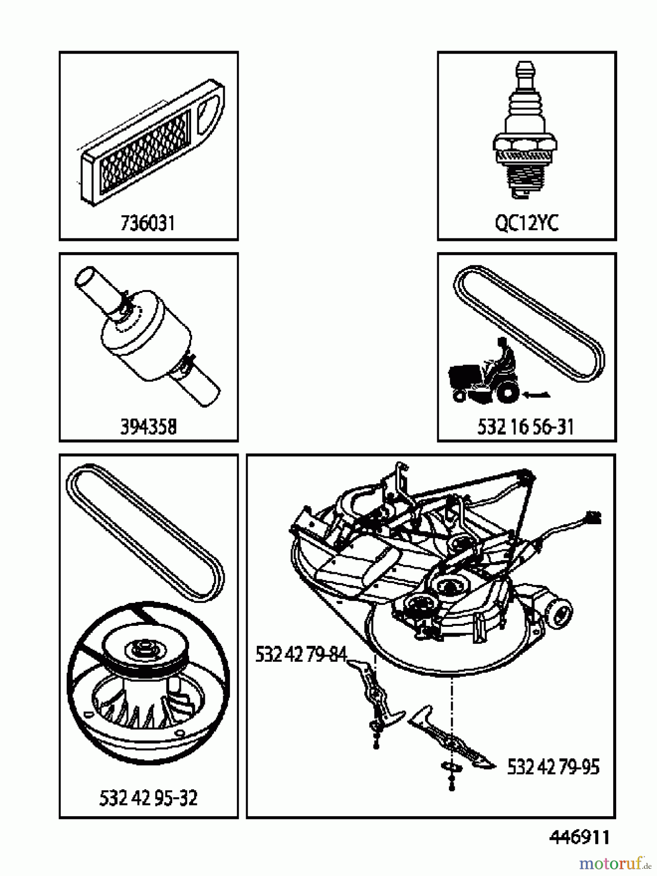  Husqvarna Rasen und Garten Traktoren CT 141 (96061033901) - Husqvarna Lawn Tractor (2012-08 & After) FREQUENTLY USED PARTS