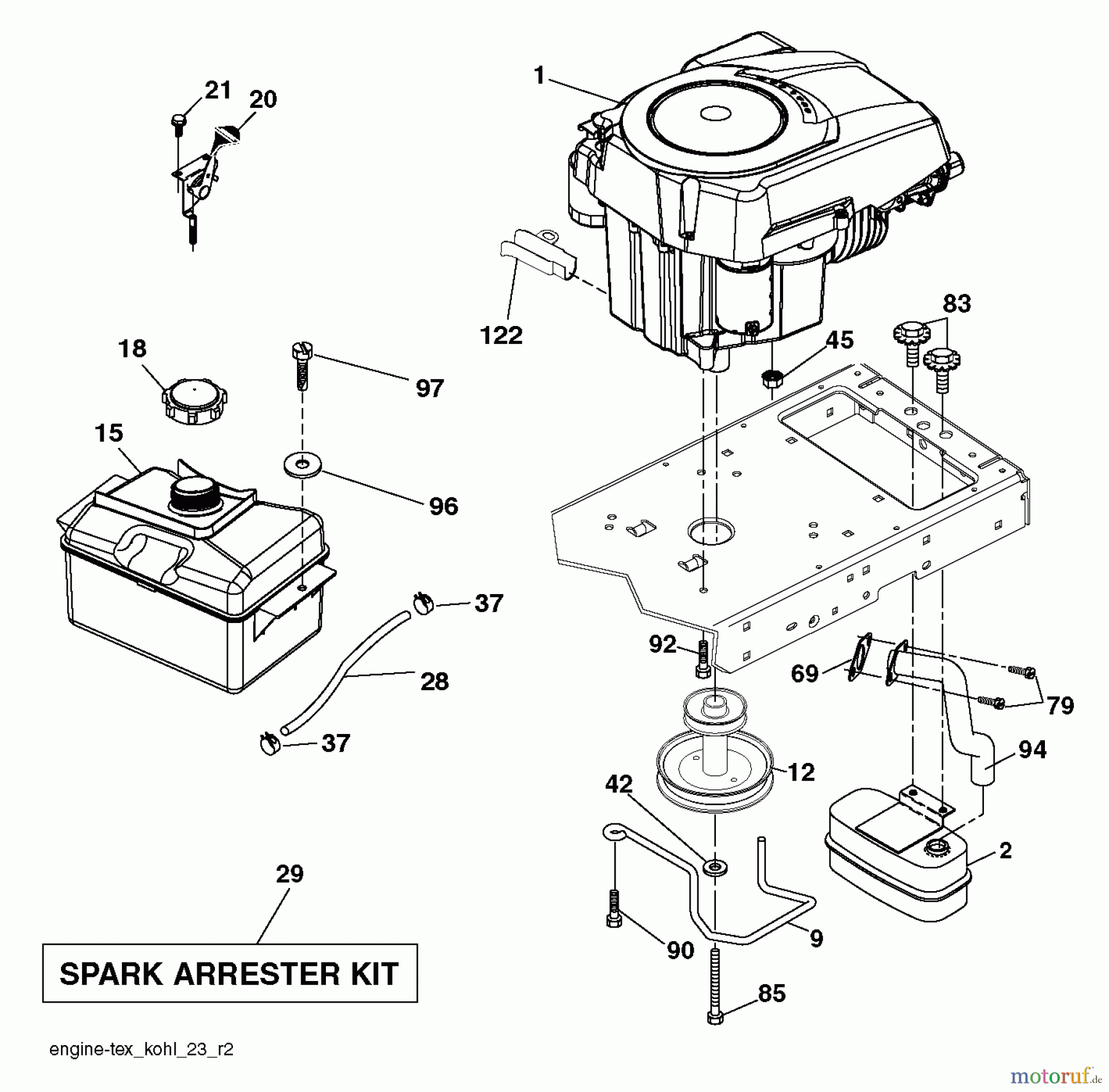  Husqvarna Rasen und Garten Traktoren CT 154 (96051002501) - Husqvarna Lawn Tractor (2012-08 & After) ENGINE