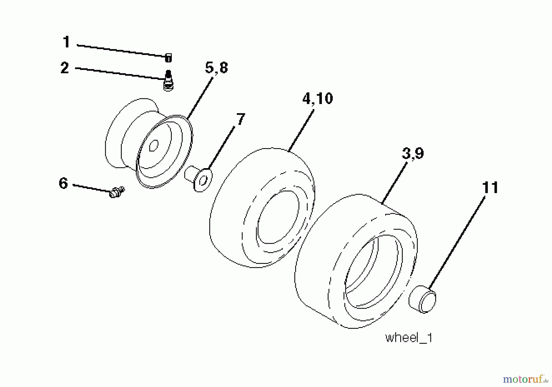  Husqvarna Rasen und Garten Traktoren CT 141 (96061034400) - Husqvarna Lawn Tractor (2012-08 & After) WHEELS TIRES