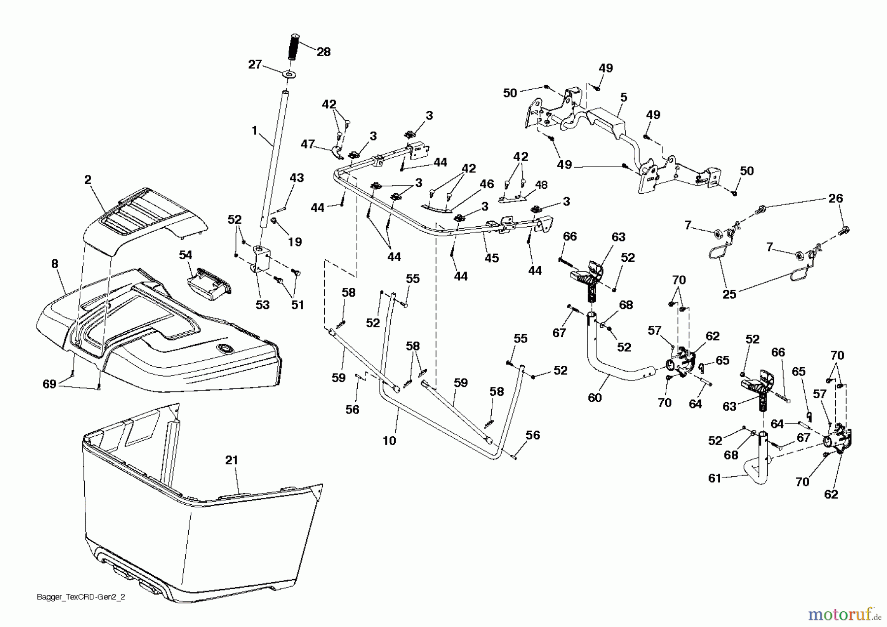  Husqvarna Rasen und Garten Traktoren CTH 194 (96051002901) - Husqvarna Lawn Tractor (2012-02 & After) BAGGER