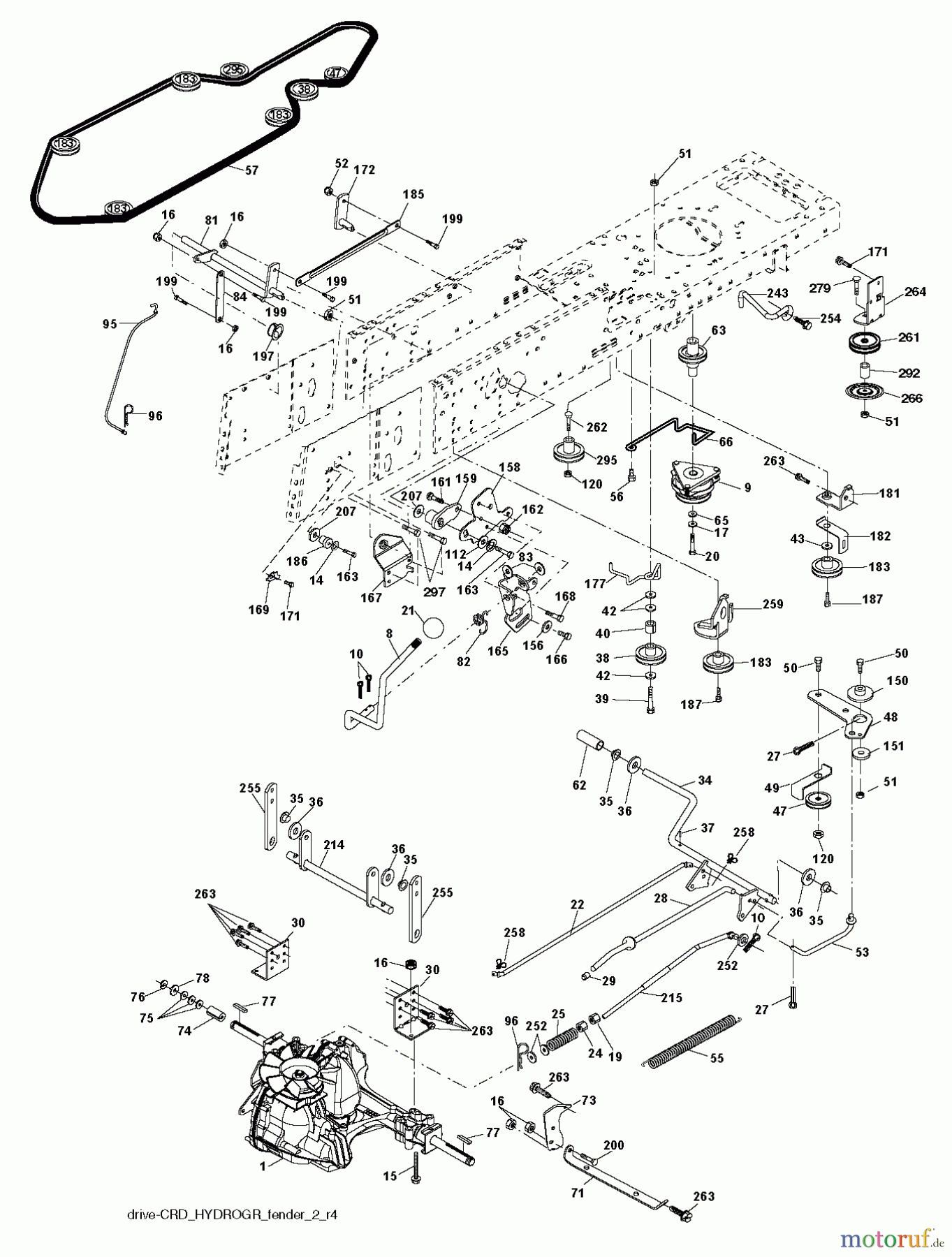  Husqvarna Rasen und Garten Traktoren CTH 2038 (96061030403) - Husqvarna Lawn Tractor (2011-06 & After) DRIVE