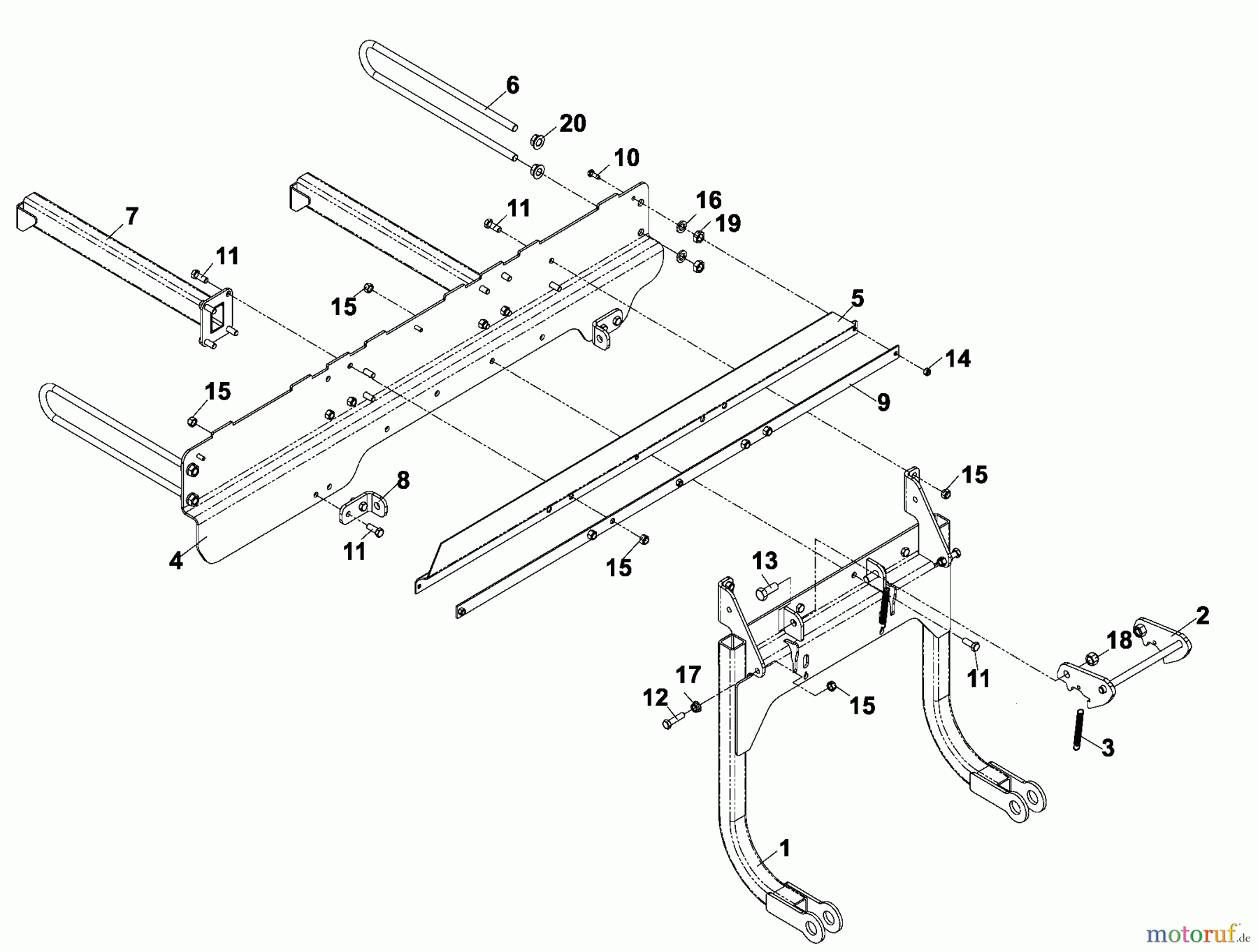 Husqvarna Zubehör, Rasenmäher / Mäher HCS 9 - Husqvarna Grass Collection System (2005-03 & After) Hitch