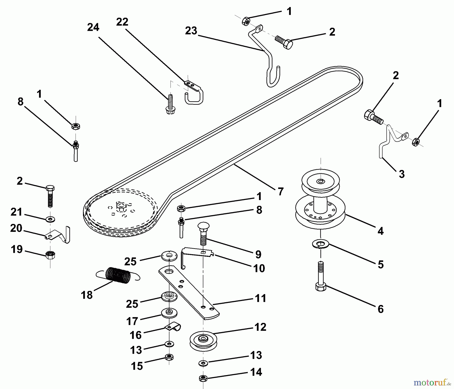  Husqvarna Rasen und Garten Traktoren LR 121 (954140001) (HCLR120A) - Husqvarna Lawn Tractor (1996-08 & After) Ground Drive