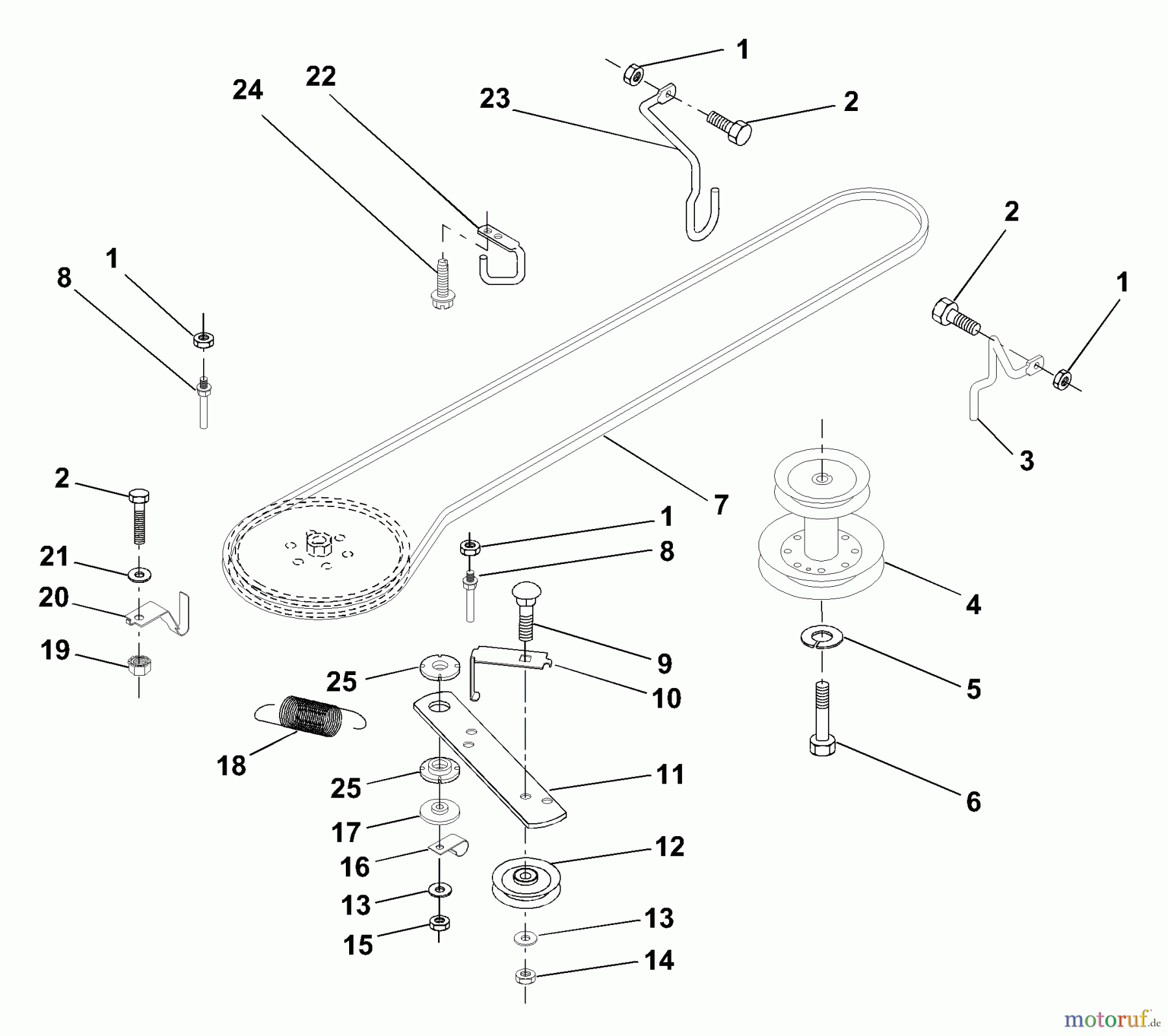  Husqvarna Rasen und Garten Traktoren LR 122 (954140105A) - Husqvarna Lawn Tractor (1999-09 & After) Ground Drive