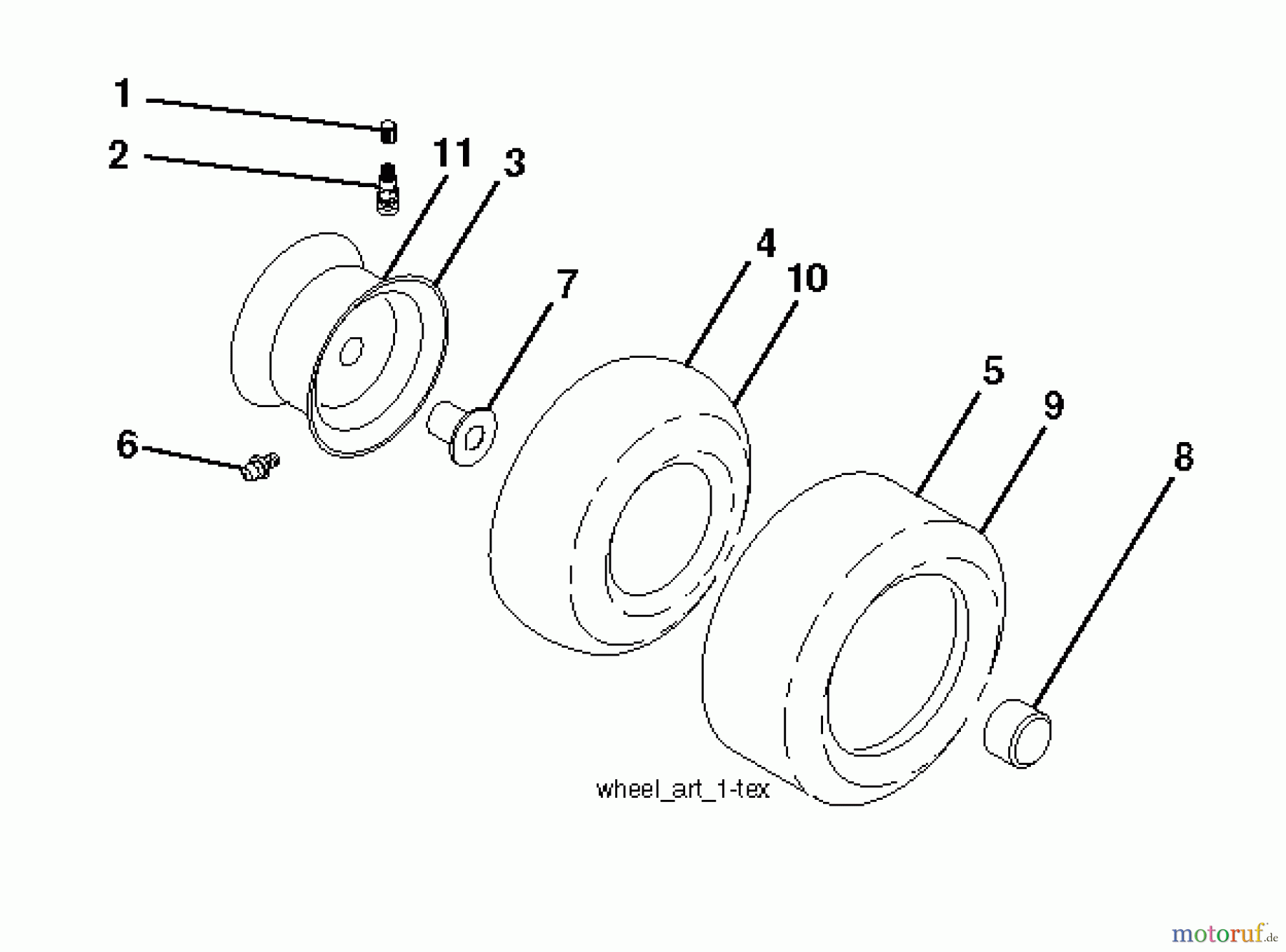  Husqvarna Rasen und Garten Traktoren LT 126 (96041019802) - Husqvarna Lawn Tractor (2011-07 & After) WHEELS TIRES