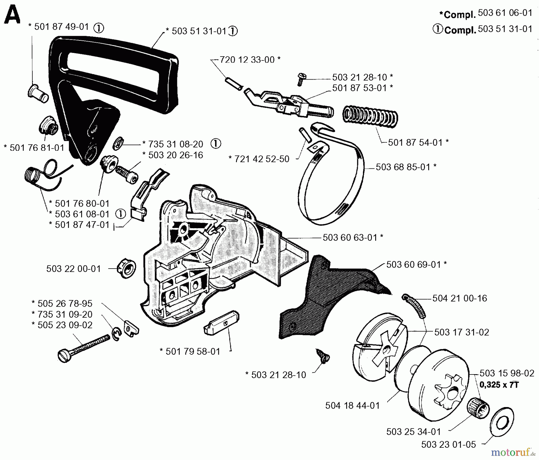  Jonsered Motorsägen 2045 - Jonsered Chainsaw (1994-12) CHAIN BRAKE CLUTCH COVER