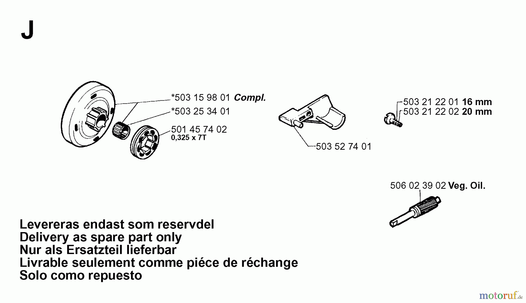  Jonsered Motorsägen 2045 - Jonsered Chainsaw (1998-03) ACCESSORIES