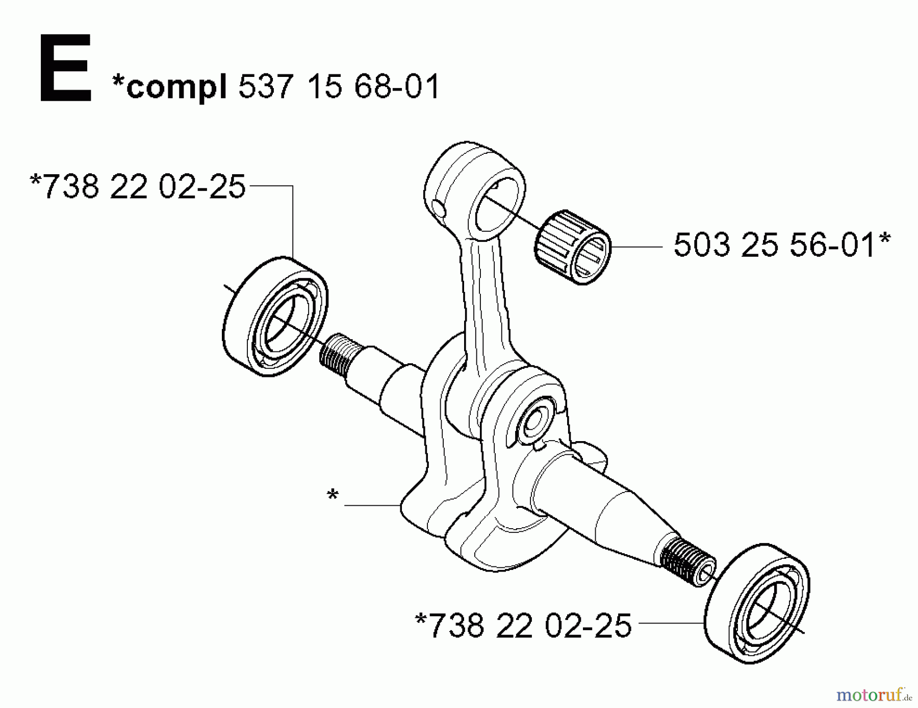  Jonsered Motorsägen 2159 EPA - Jonsered Chainsaw (2001-07) CRANKSHAFT