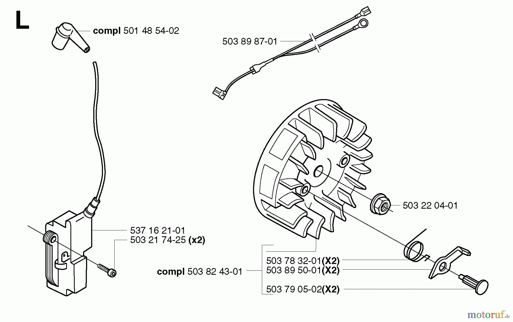  Jonsered Motorsägen CS2145 - Jonsered Chainsaw (2003-01) IGNITION SYSTEM