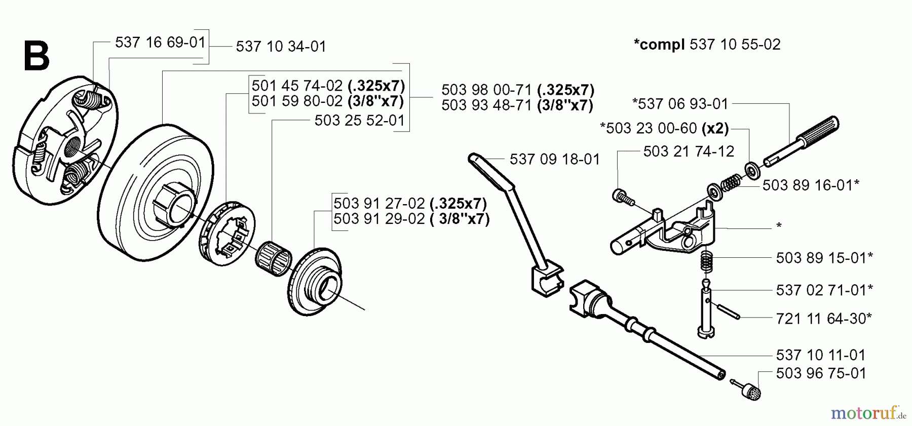  Jonsered Motorsägen CS2156 - Jonsered Chainsaw (2004-05) CLUTCH OIL PUMP