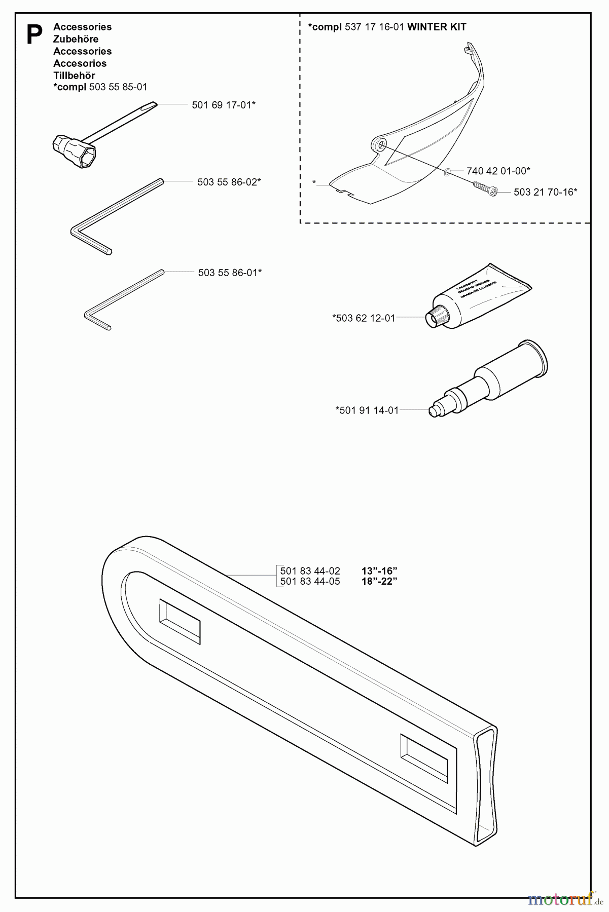  Jonsered Motorsägen CS2159 - Jonsered Chainsaw (2005-02) ACCESSORIES #1